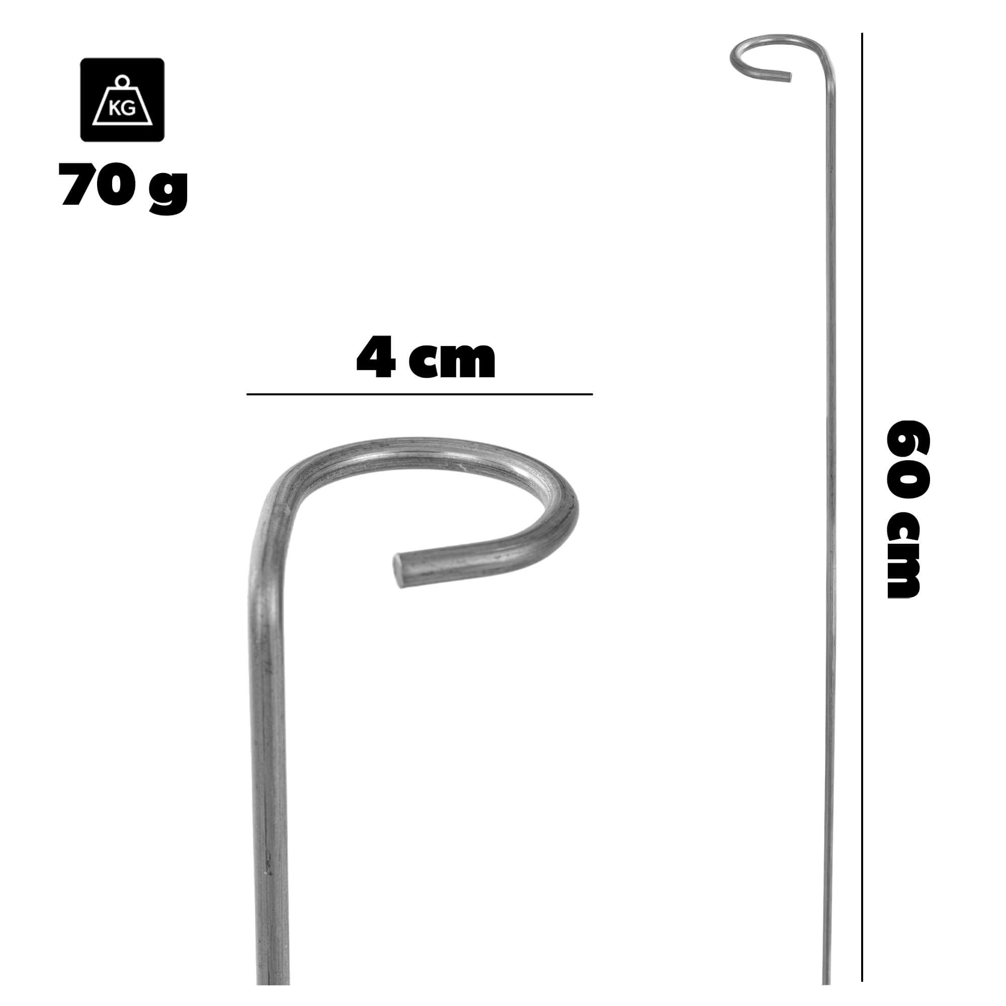 Podpora do roślin stalowa 60 x 4 cm