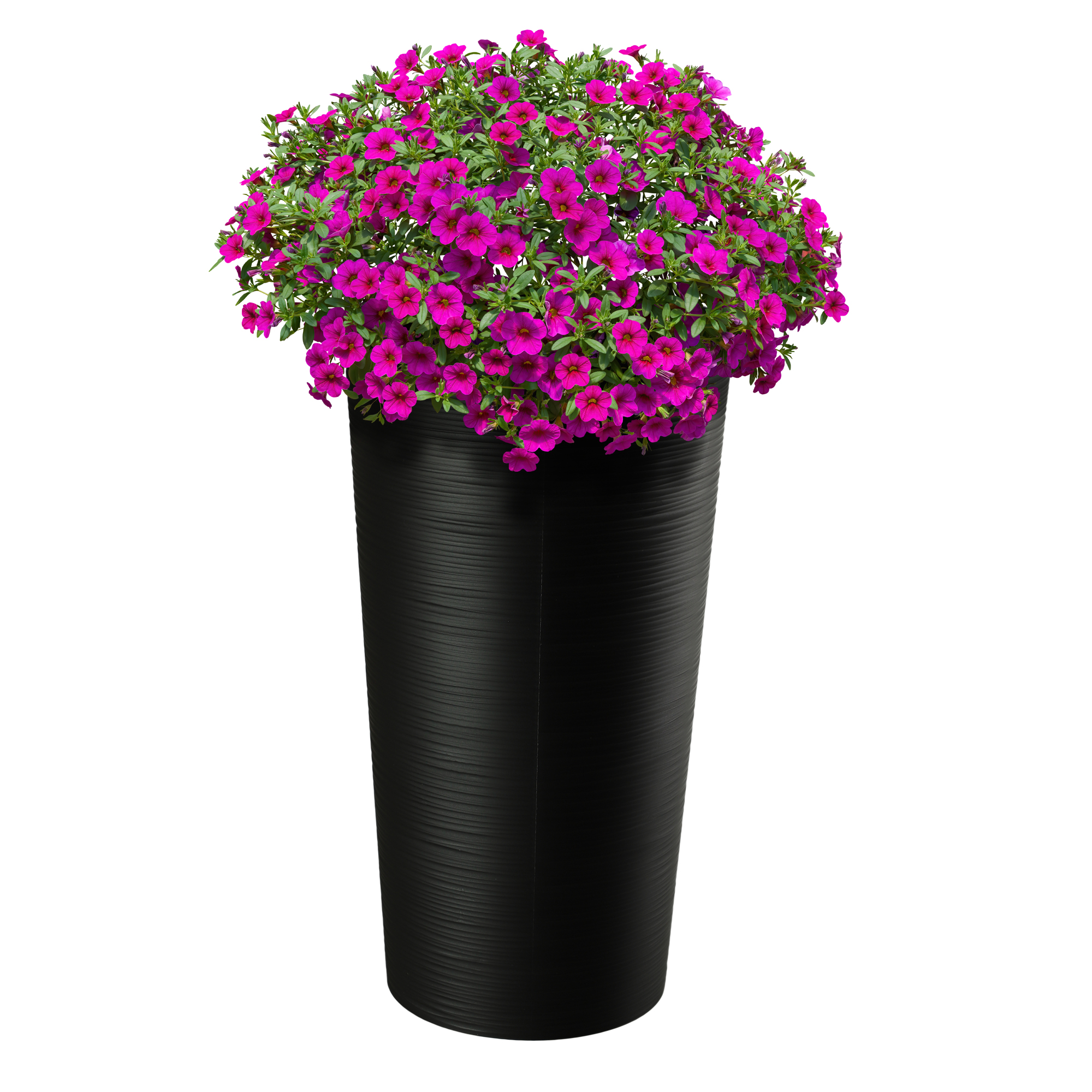 Donice na kwiaty Latina z wkładem czarny 19cm+25cm+30cm