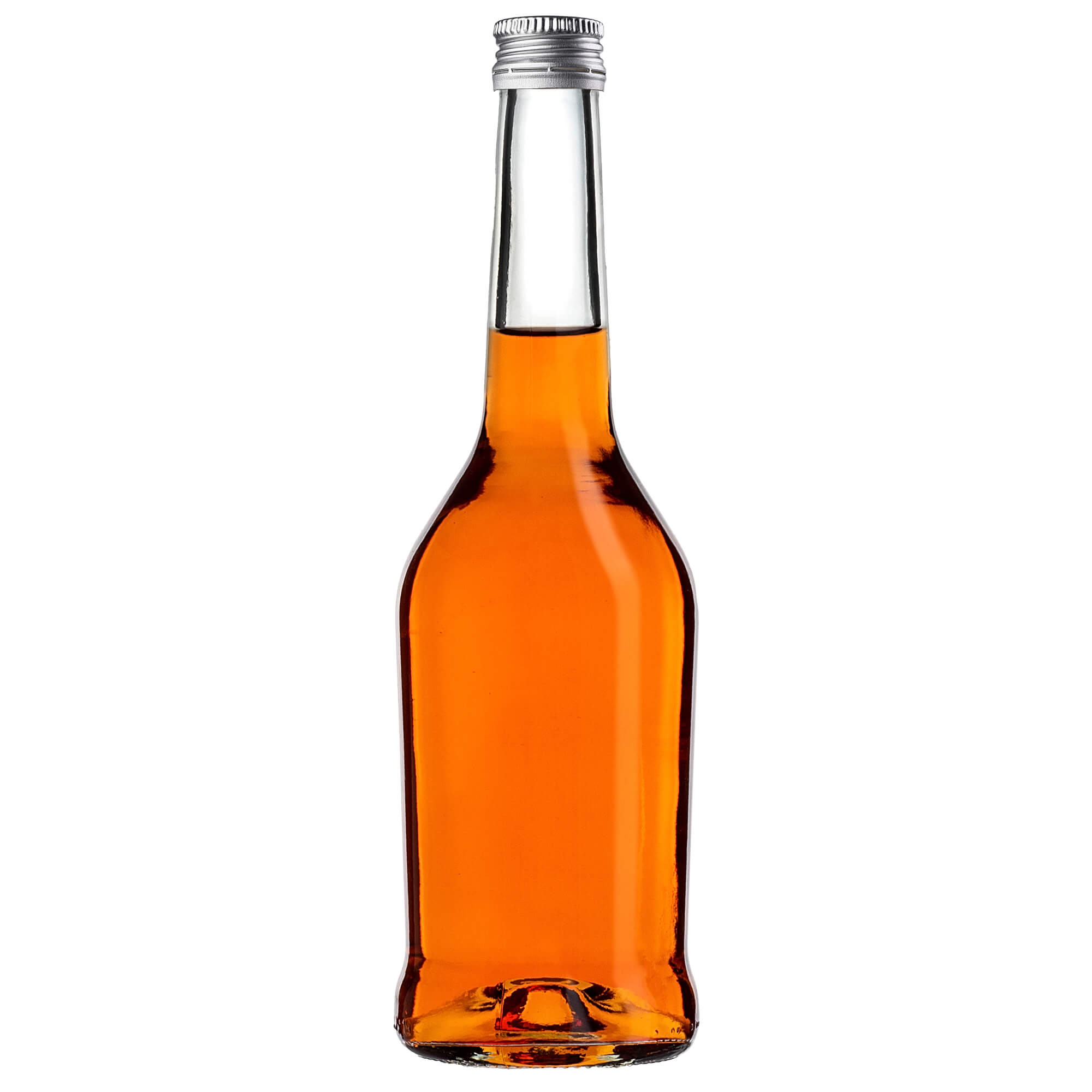 Szklana butelka na nalewkę Loiret 500ml z srebrną zakrętką 10 szt.