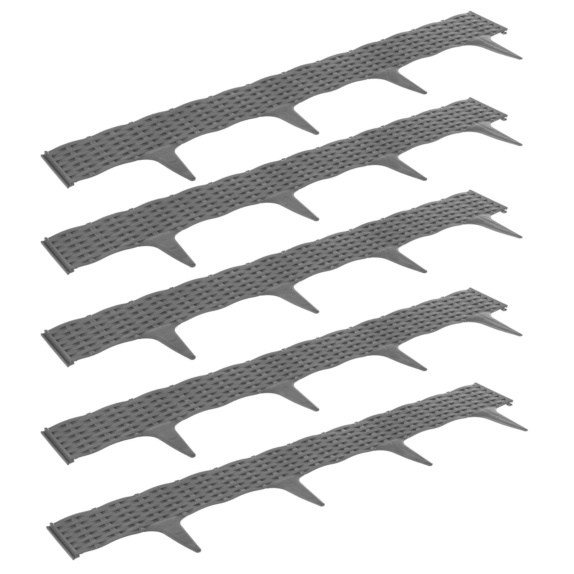 Obrzeże ogrodowe Averton 78 x 9 cm szare wzór 2. 5 szt.