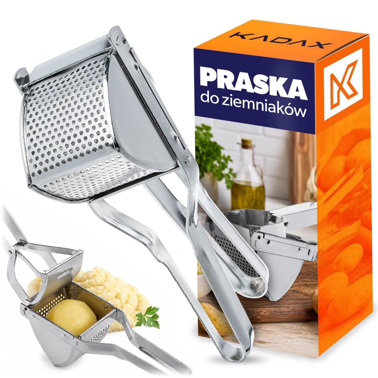 Praska do ziemniaków Rore 27.5 x 8.5 cm ocynkowana