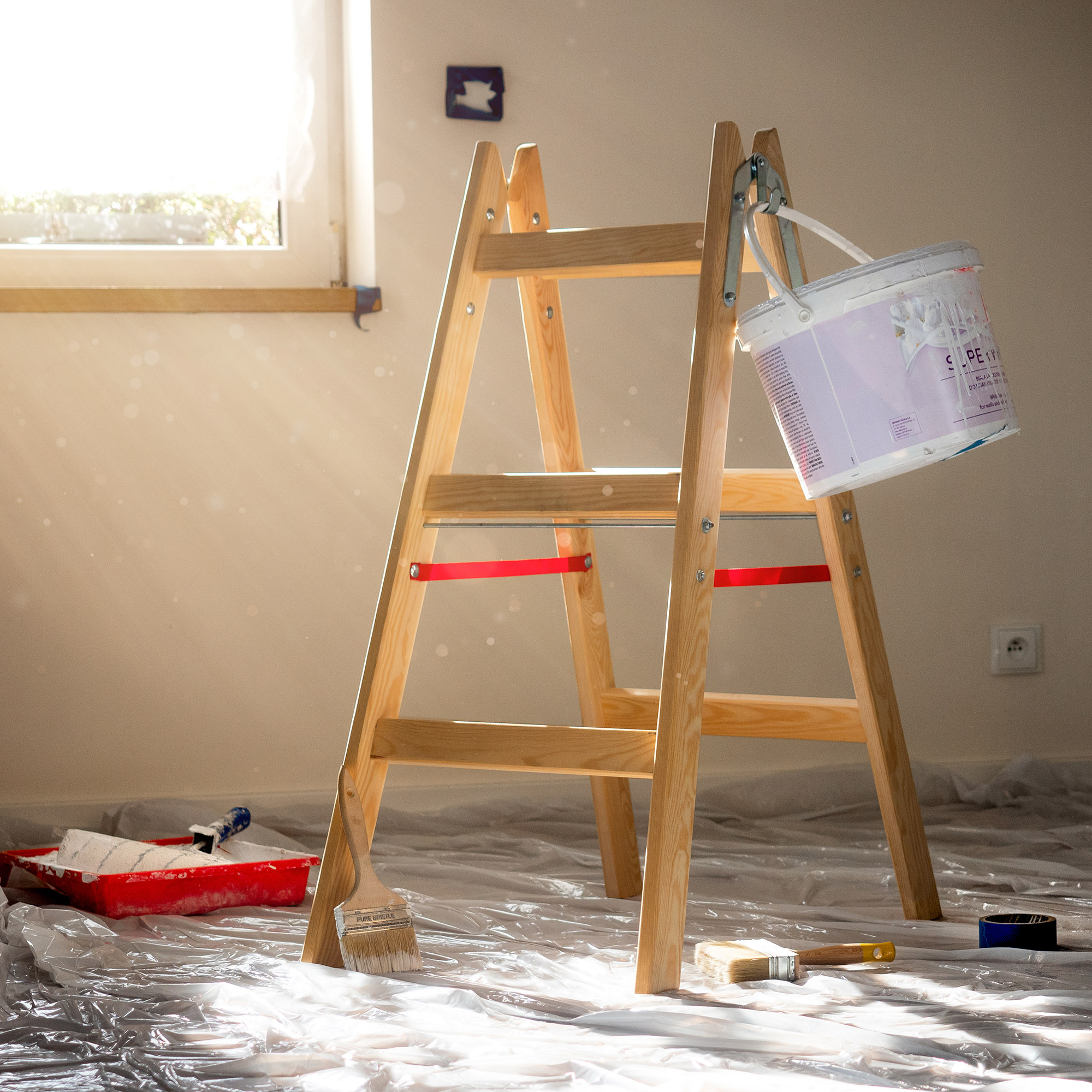 Drabina malarska Cossira dwustronna 3 stopnie