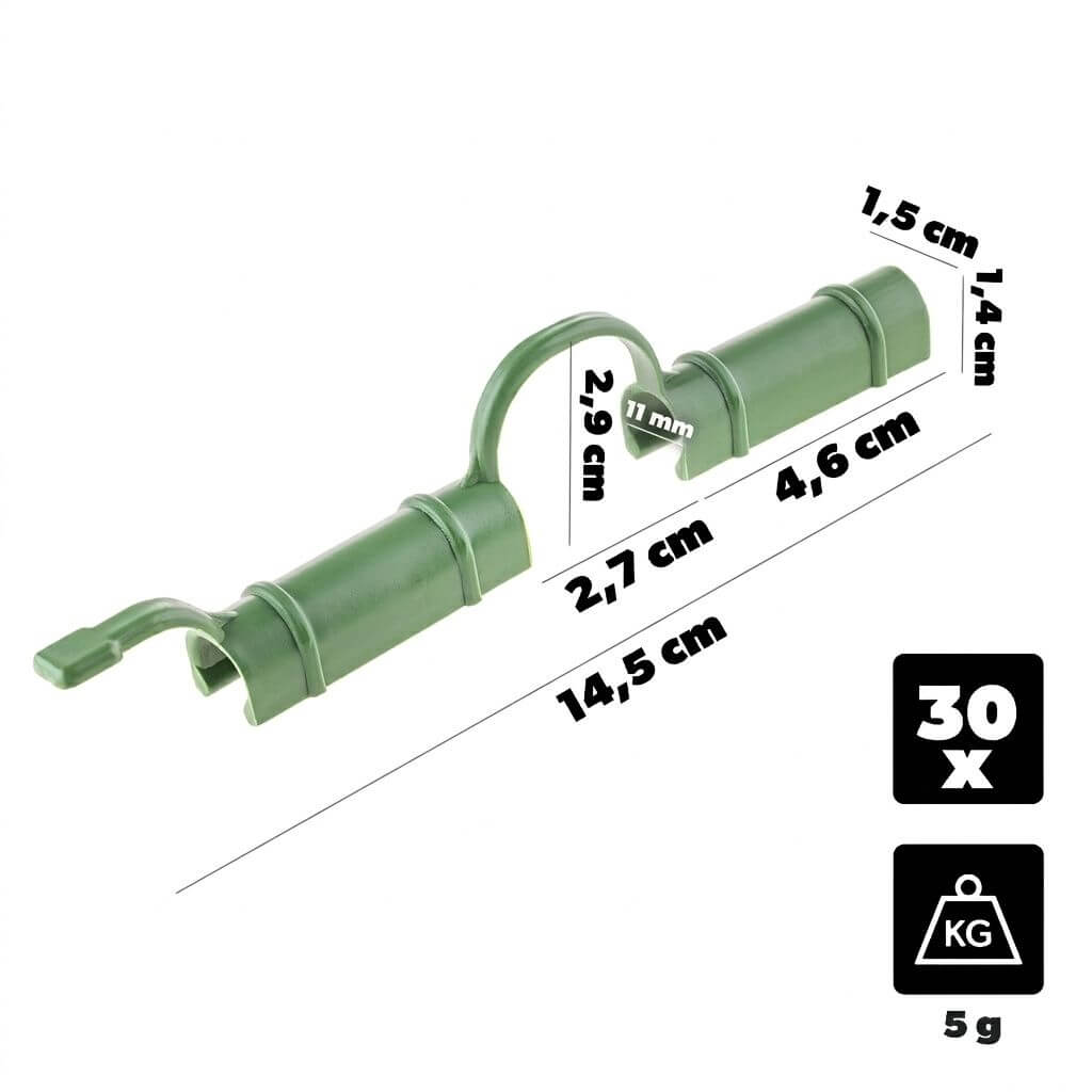 Łącznik do mocowania folii do tyczek Lachat 11 mm 30 szt.