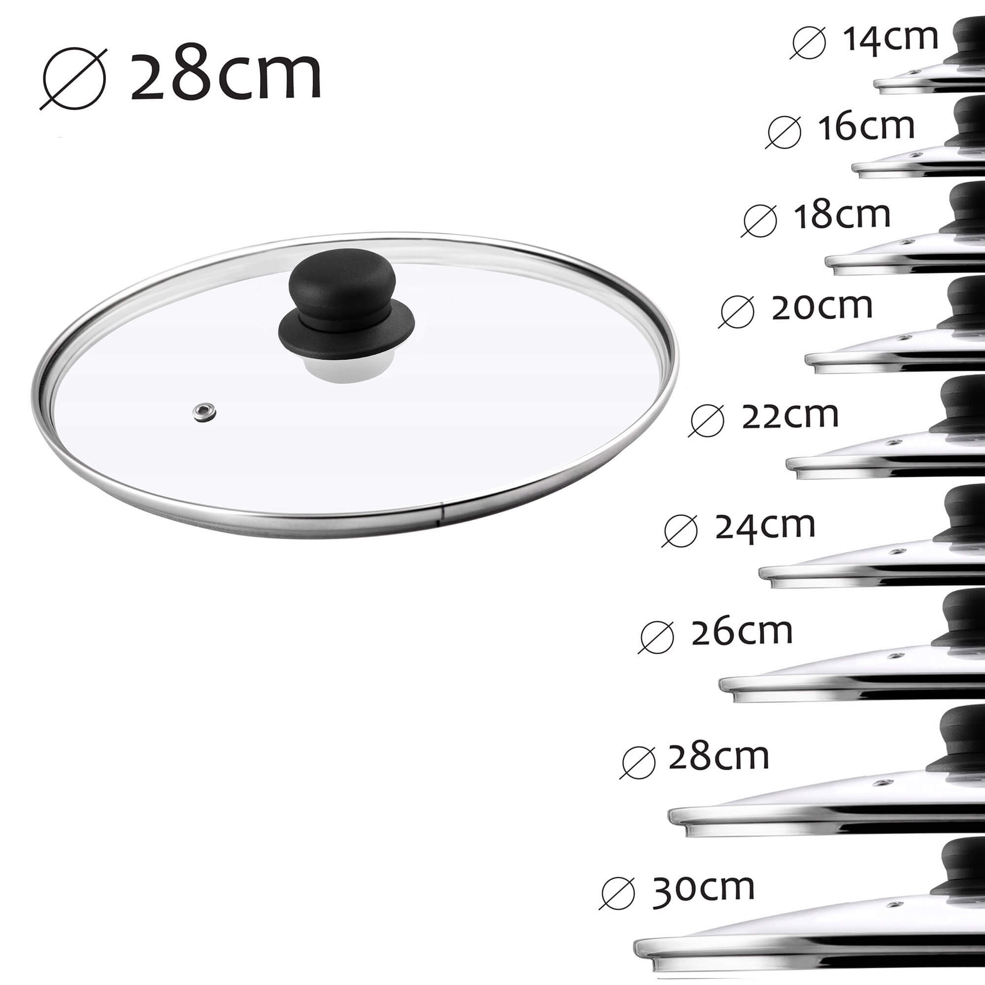 Pokrywy żaroodporne uniwersalne 28 + 30 cm