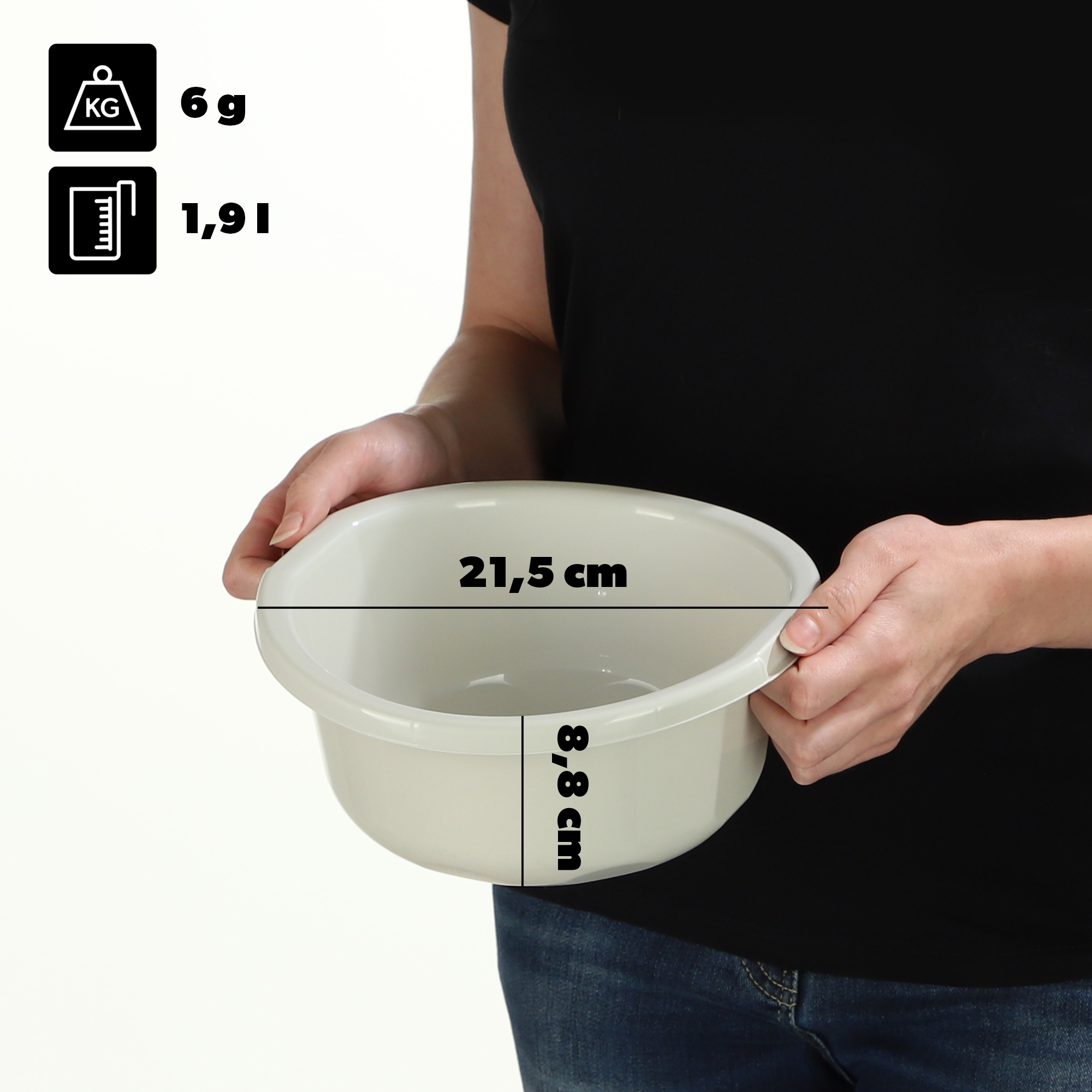 Miska łazienkowa z uszami Lari 1.9L biała