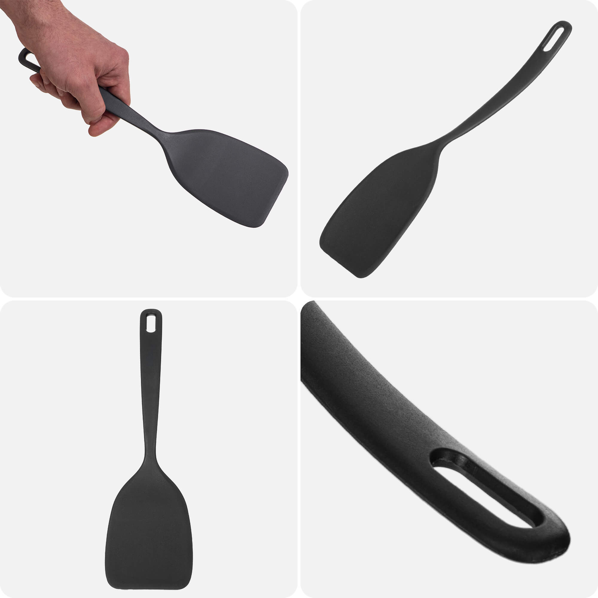 Nylonowa łopatka kuchenna 31 cm, szara