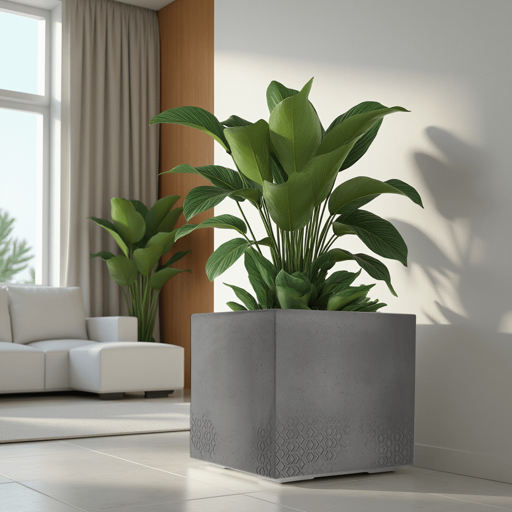 Donica Sore na kółkach „Beton" 40cm antracyt