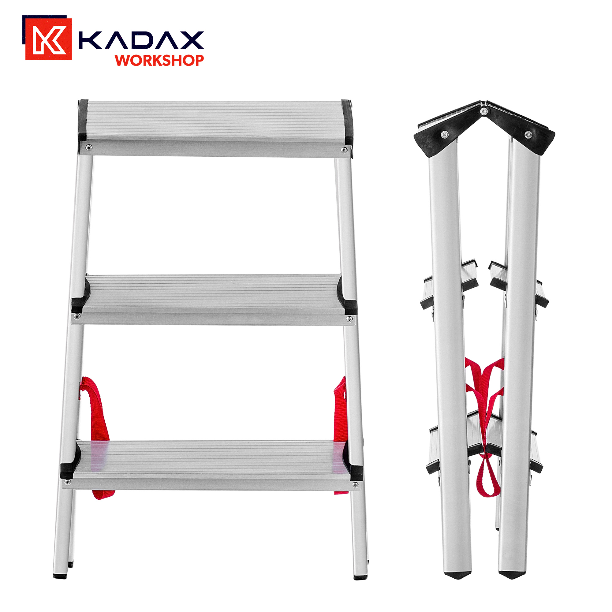 Drabina aluminiowa dwustronna Telti 3 stopnie