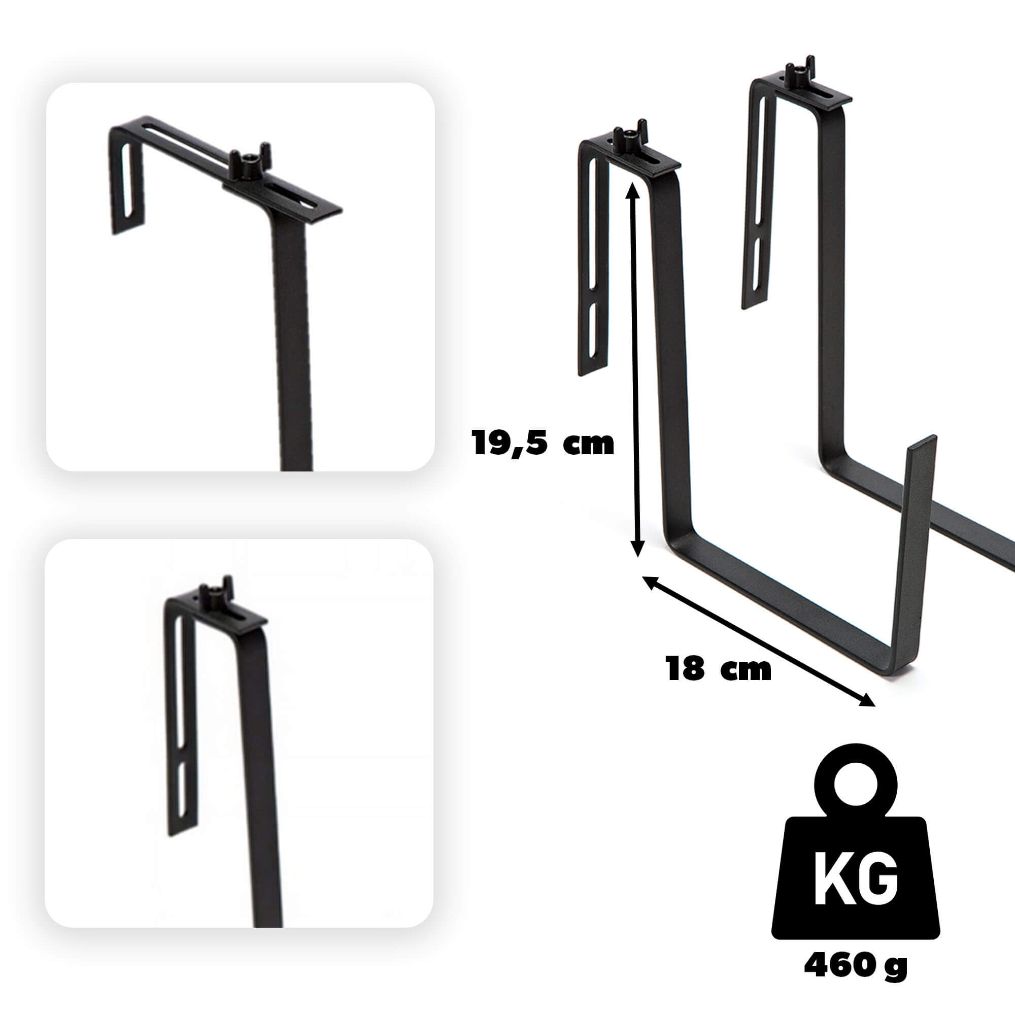 Skrzynka balkonowa z uchwytem Fontana 56cm kremowa