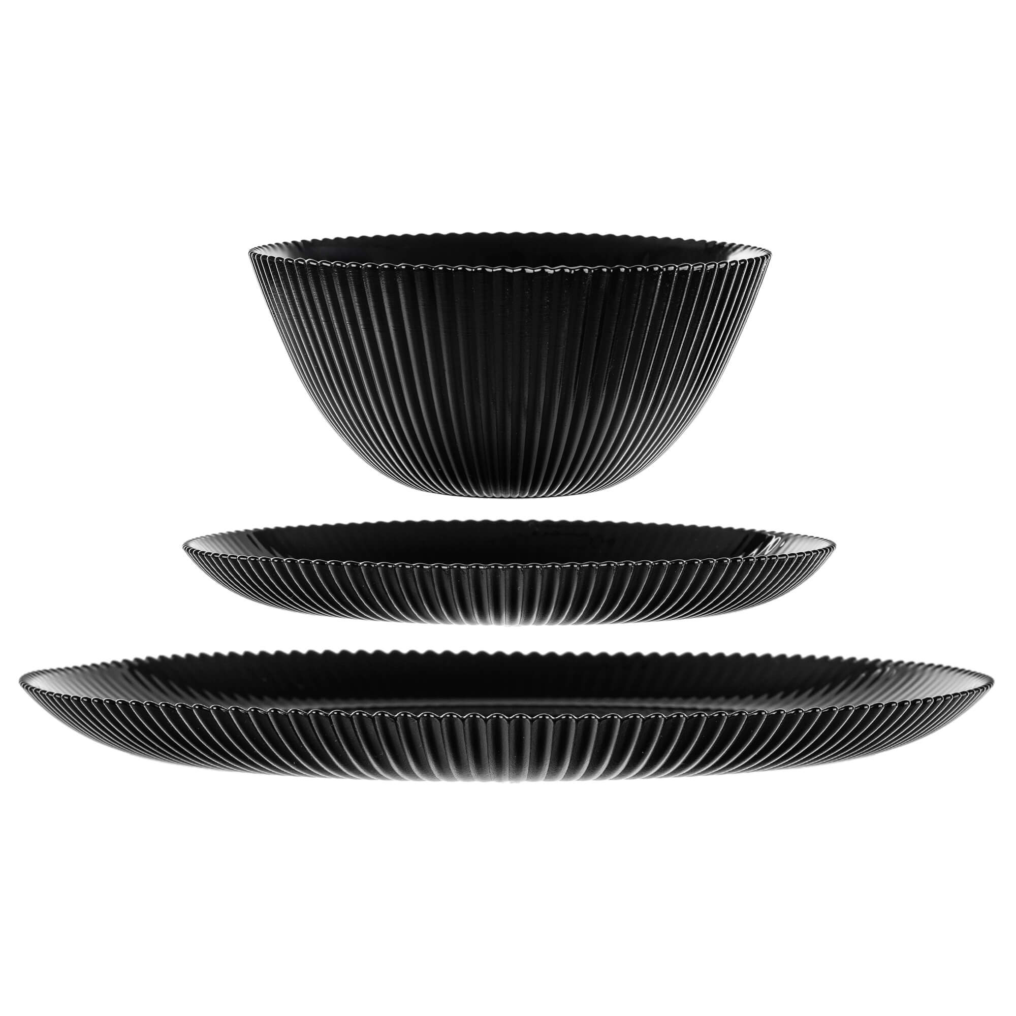 Zestaw obiadowy Regno czarny 6 kompletów