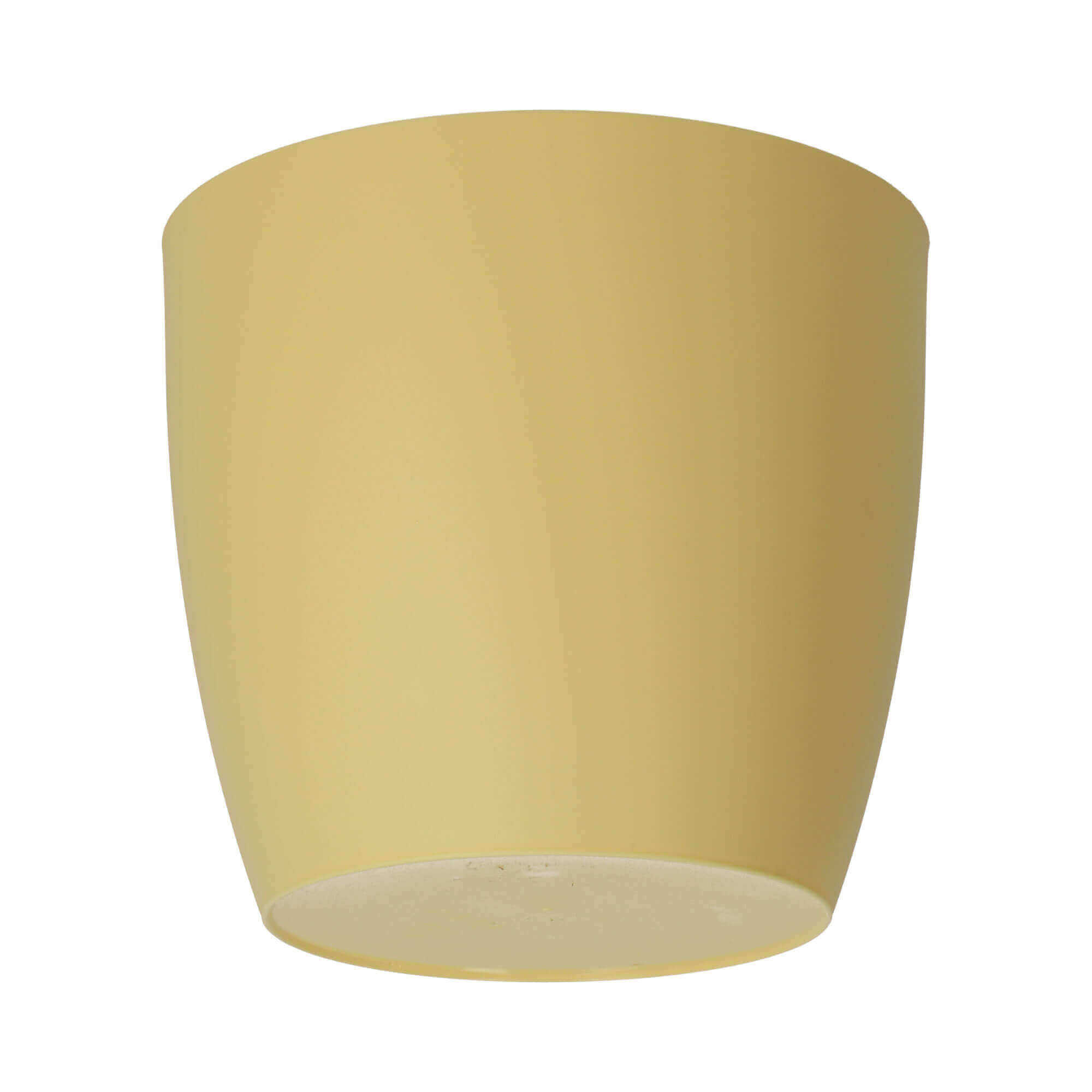 Doniczka Agen z podstawką 20 cm, matowa żółta