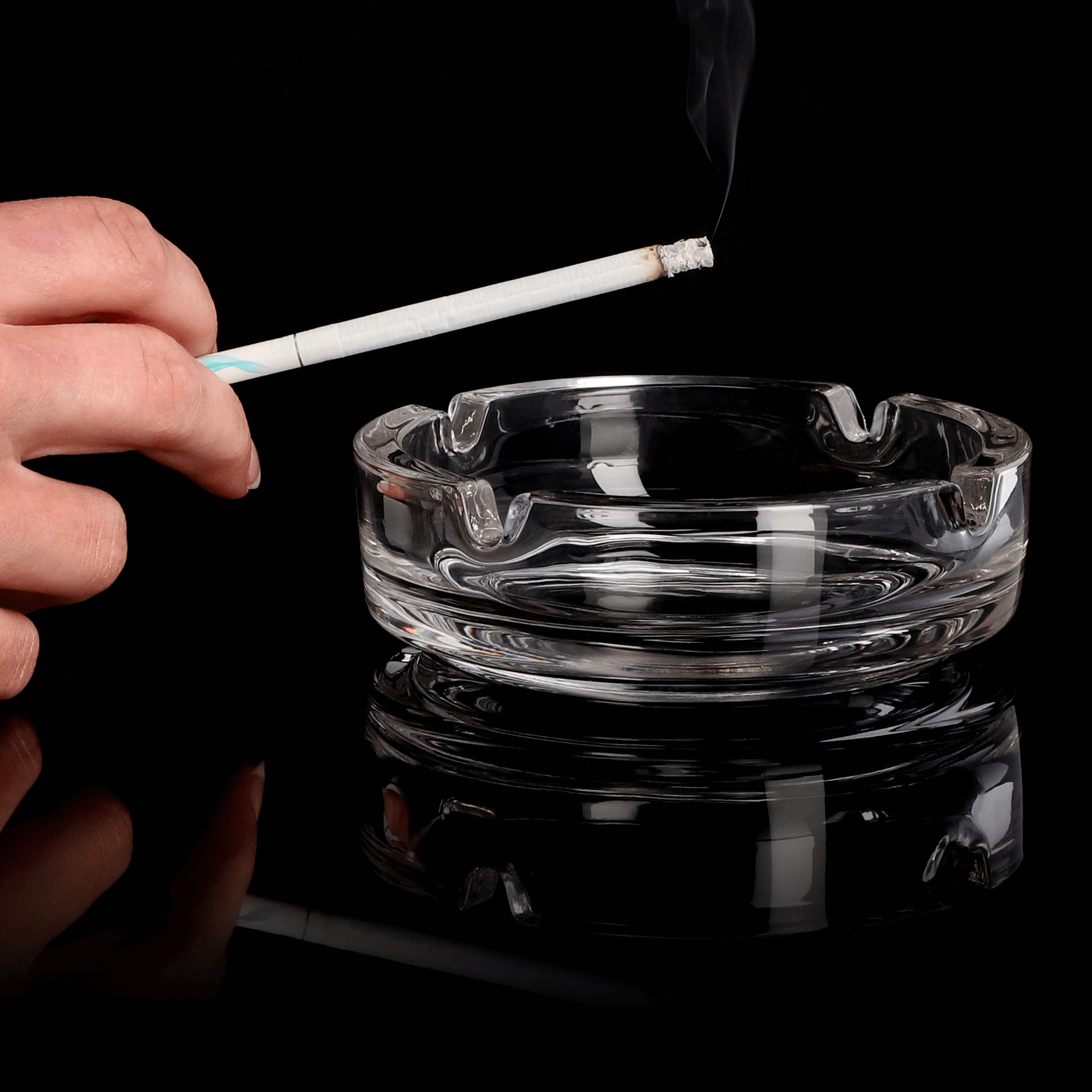 Popielniczka stołowa szklana 11 x 3 cm