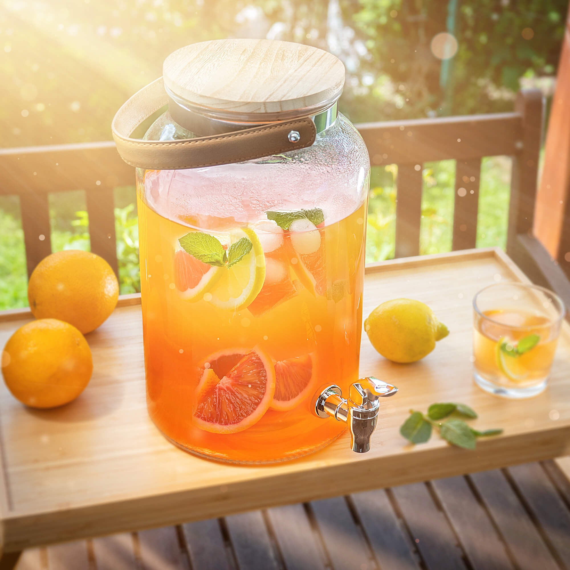 Szklany słój z kranikiem i uchwytem Mandrioli 5.6L