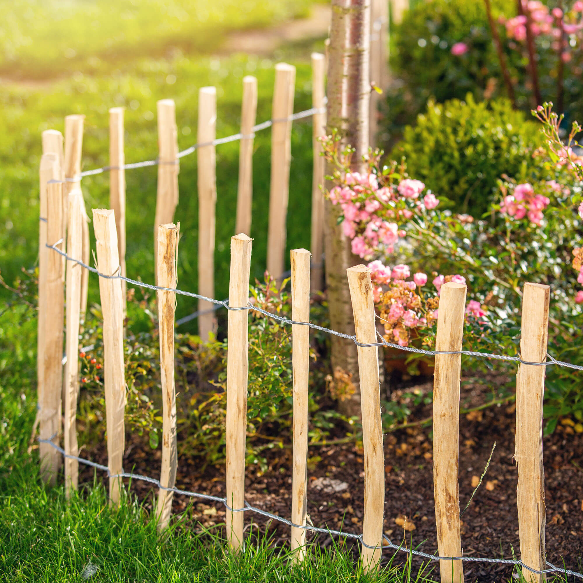 Płot ogrodowy leszczynowy Karo 500 x 50 cm (7-9 cm)