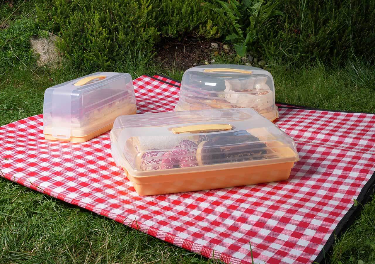 Pojemnik prostokątny na ciasto Curver Chef&Home 29.5 x 45 cm zielony