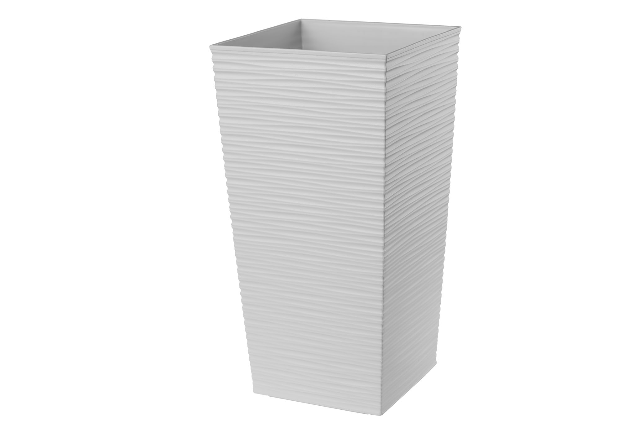 Donica na kwiaty z wkładem Tuluza dłuto 25 cm, biała