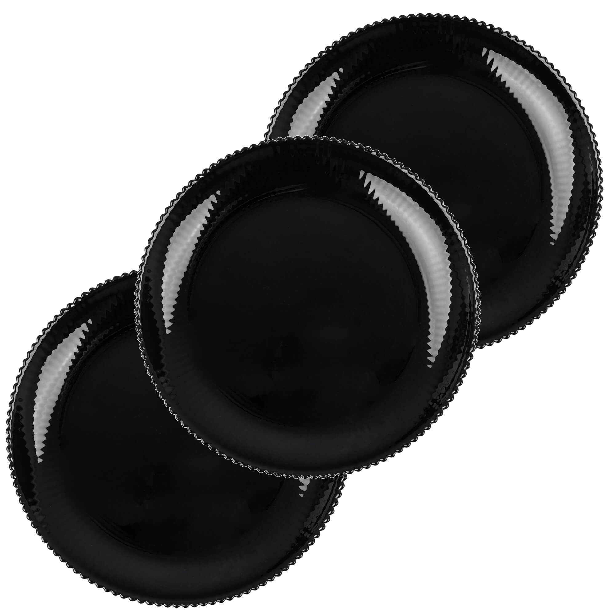 Talerz deserowy Regno 19 cm czarny 3 szt.