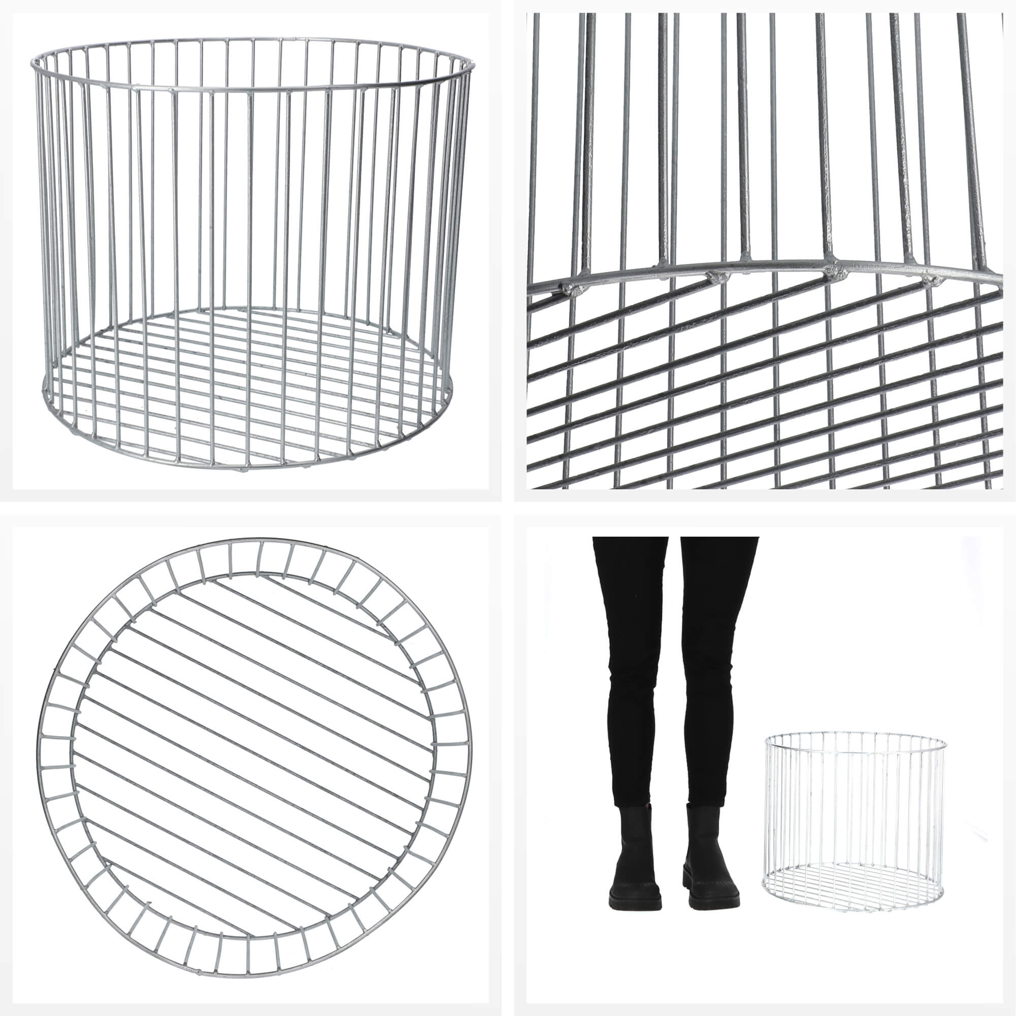 Donica stalowa gabionowa 39 x 32 cm