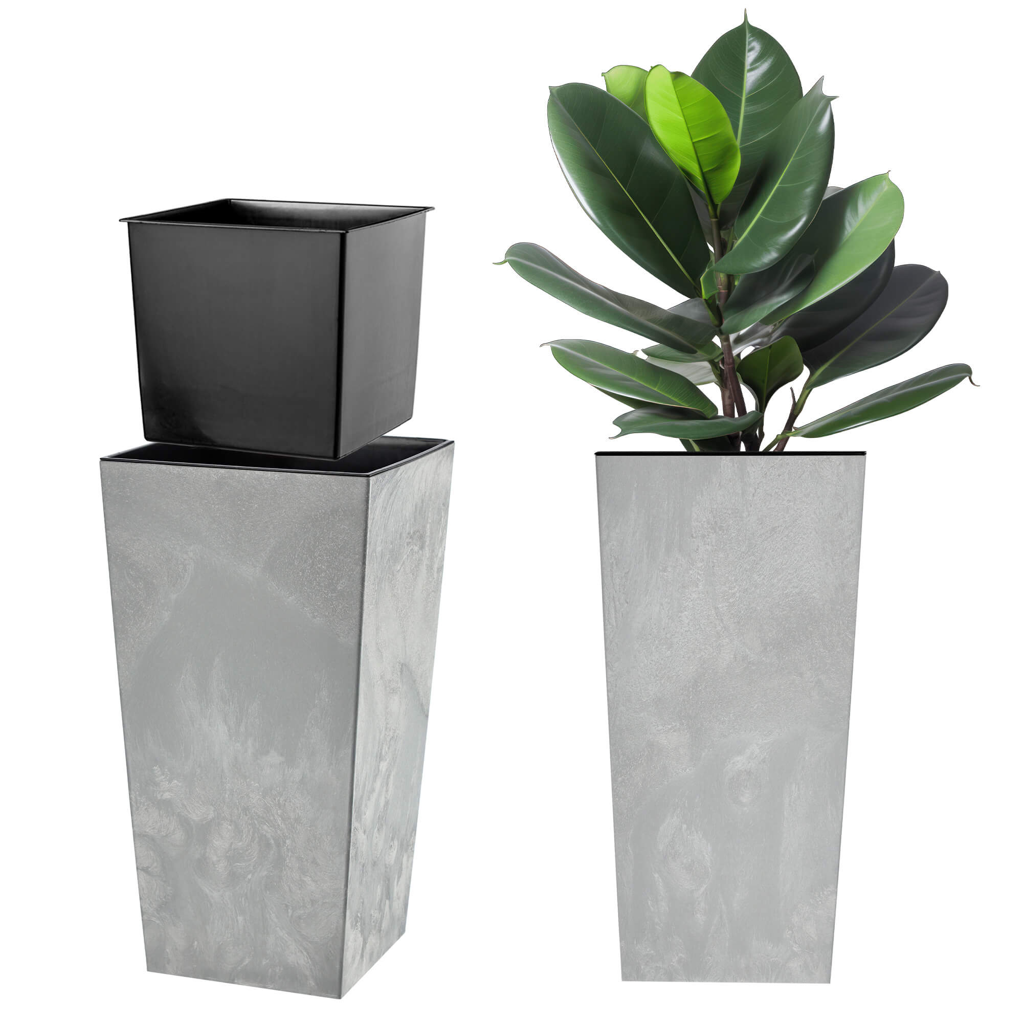 Donica ogrodowa Pesaro 30cm szary beton