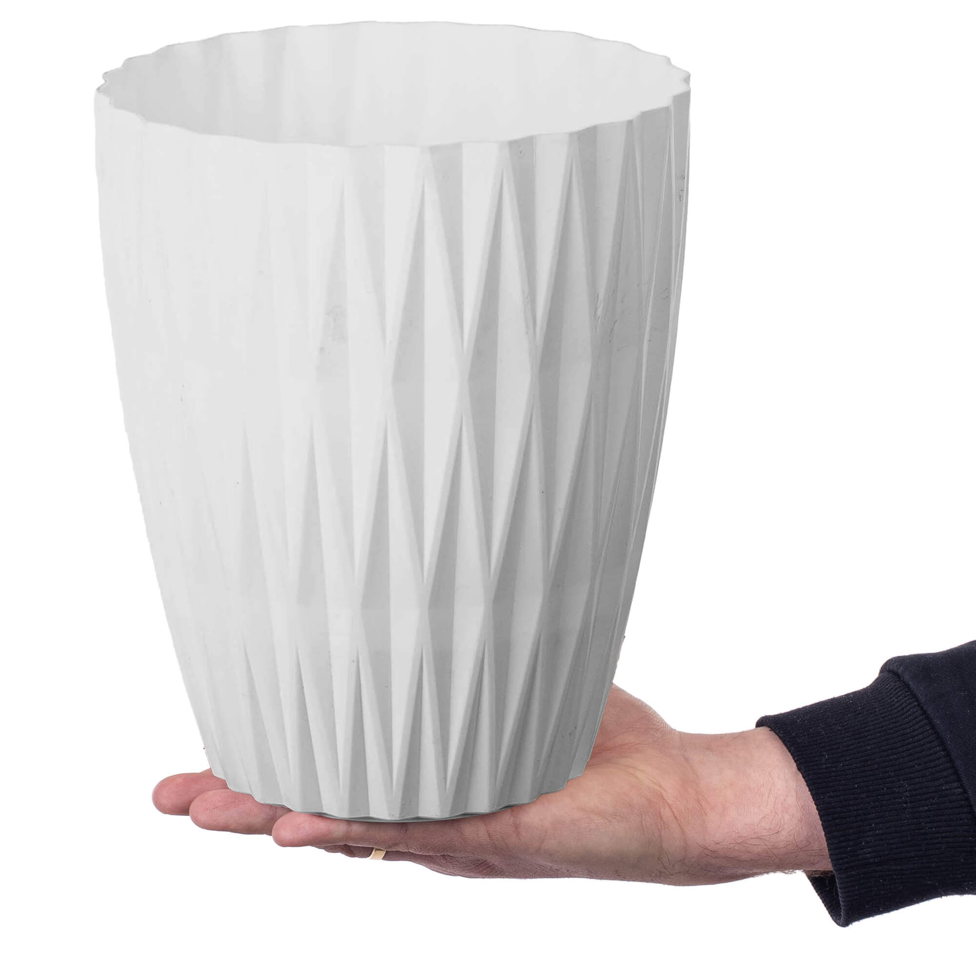 Doniczka z wkładką Terce 21 cm biała