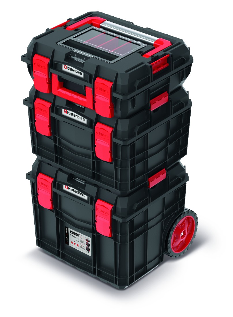 KISTENBERG Zestaw Skrzyń narzędziowych C Block ALU LOG 3w1 85 - KXCAS454085 - czarny