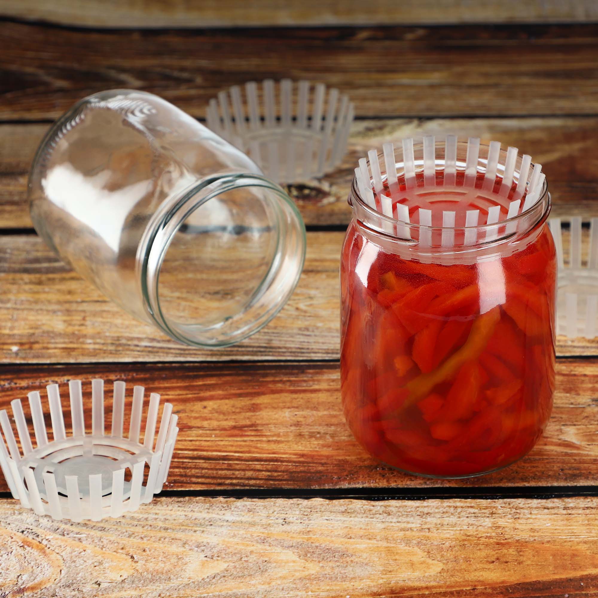 Dociski słoikowe Altedo szare fi 100mm, 20szt