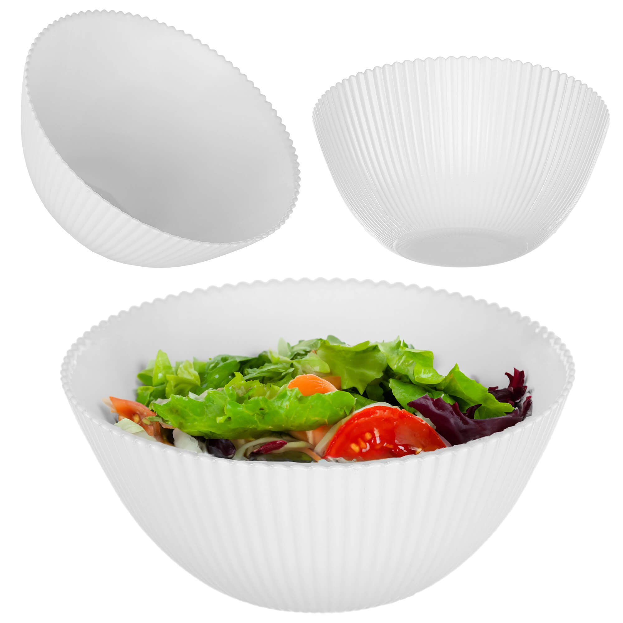 Salaterka szklana Regno 15.2 cm biała 1 szt.