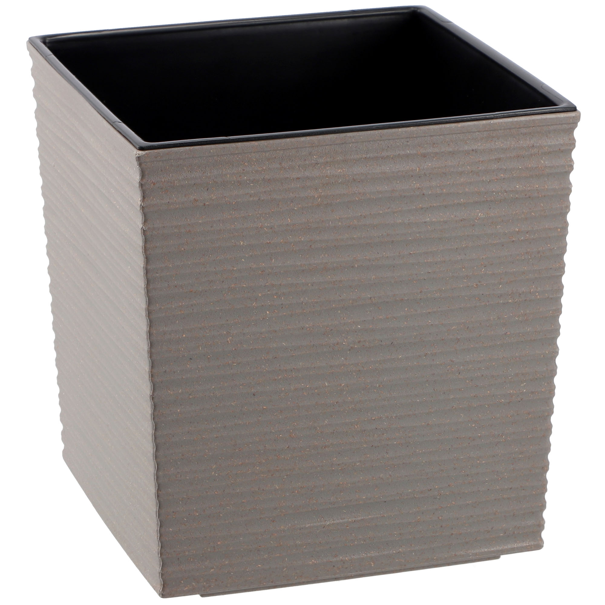 Doniczka na kwiaty z wkładem dłuto 19 cm, szary