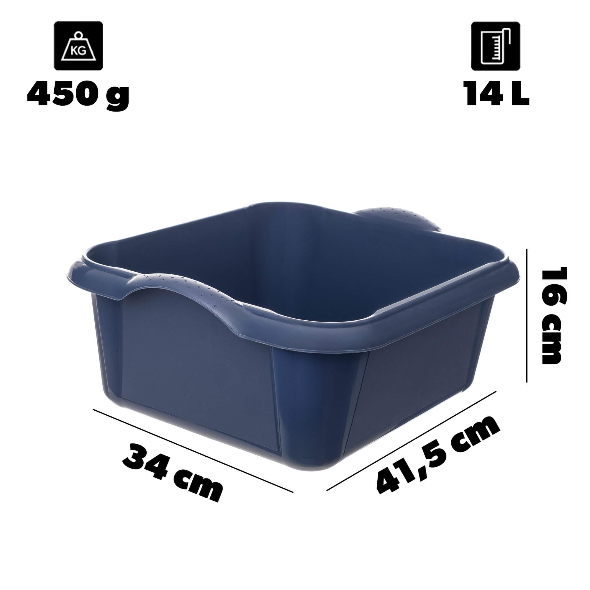 Miska prostokątna Ognes 14L niebieska