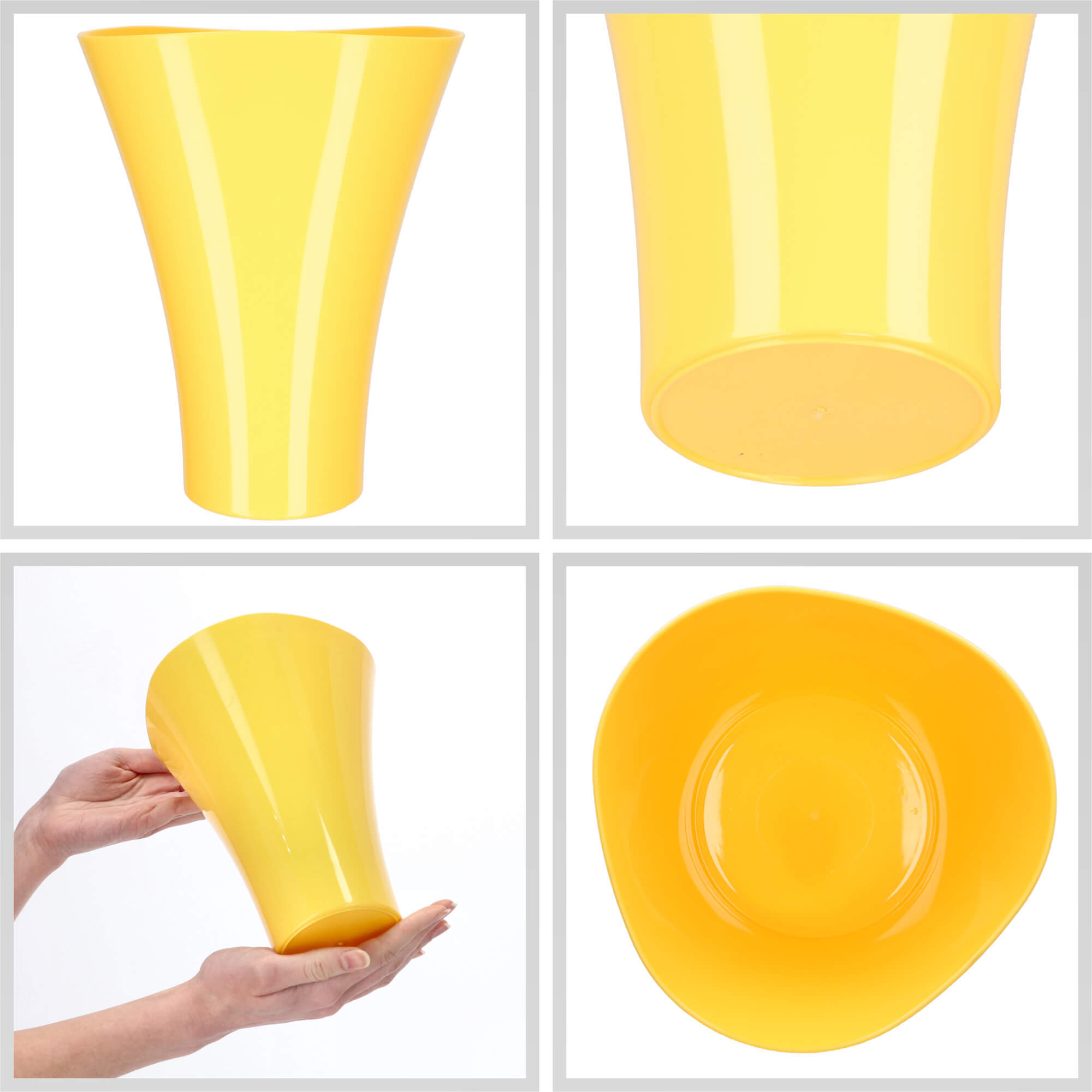 Doniczka na kwiaty Meria 17 cm, żółta