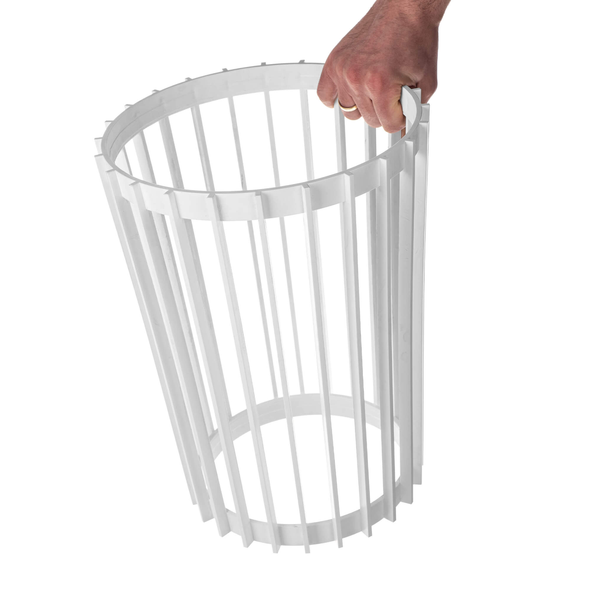 Kwietnik dwustronny Aytre 40 cm biały