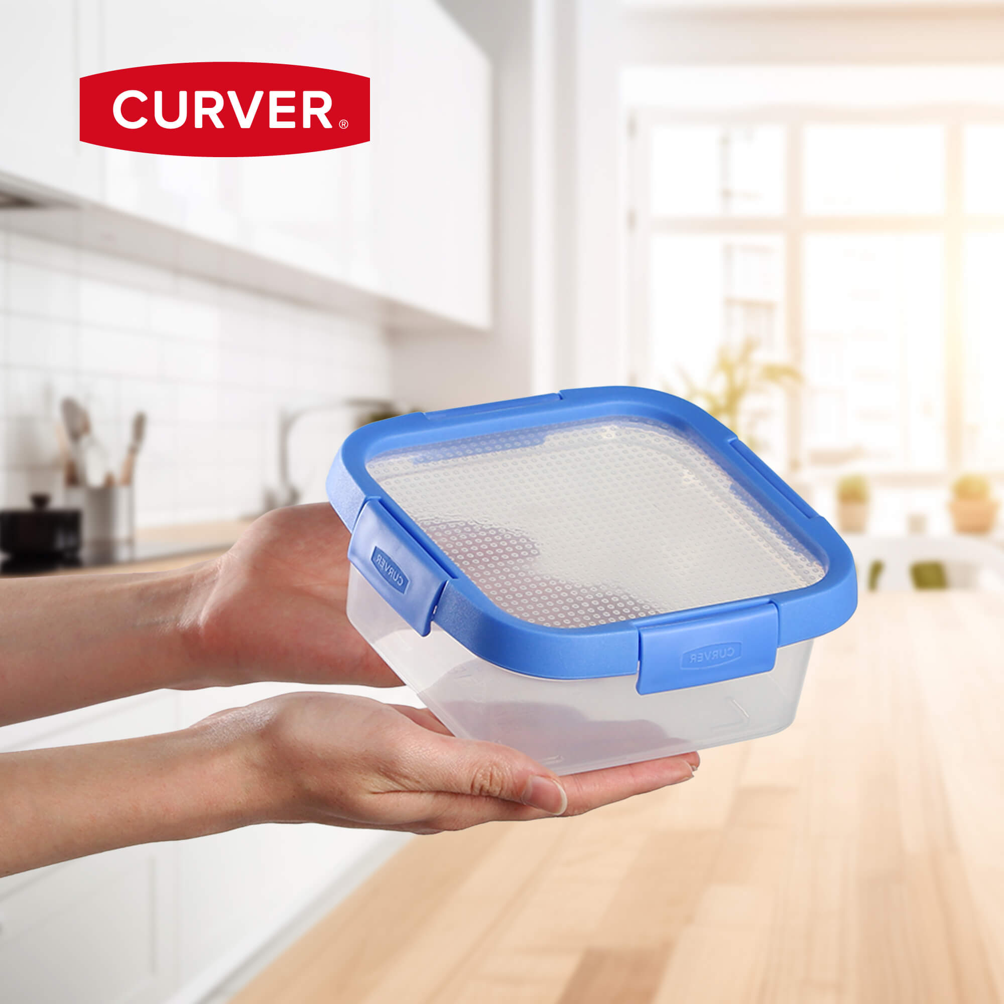 Pojemnik na żywność Curver Smart Flexi 0.9L, niebieski