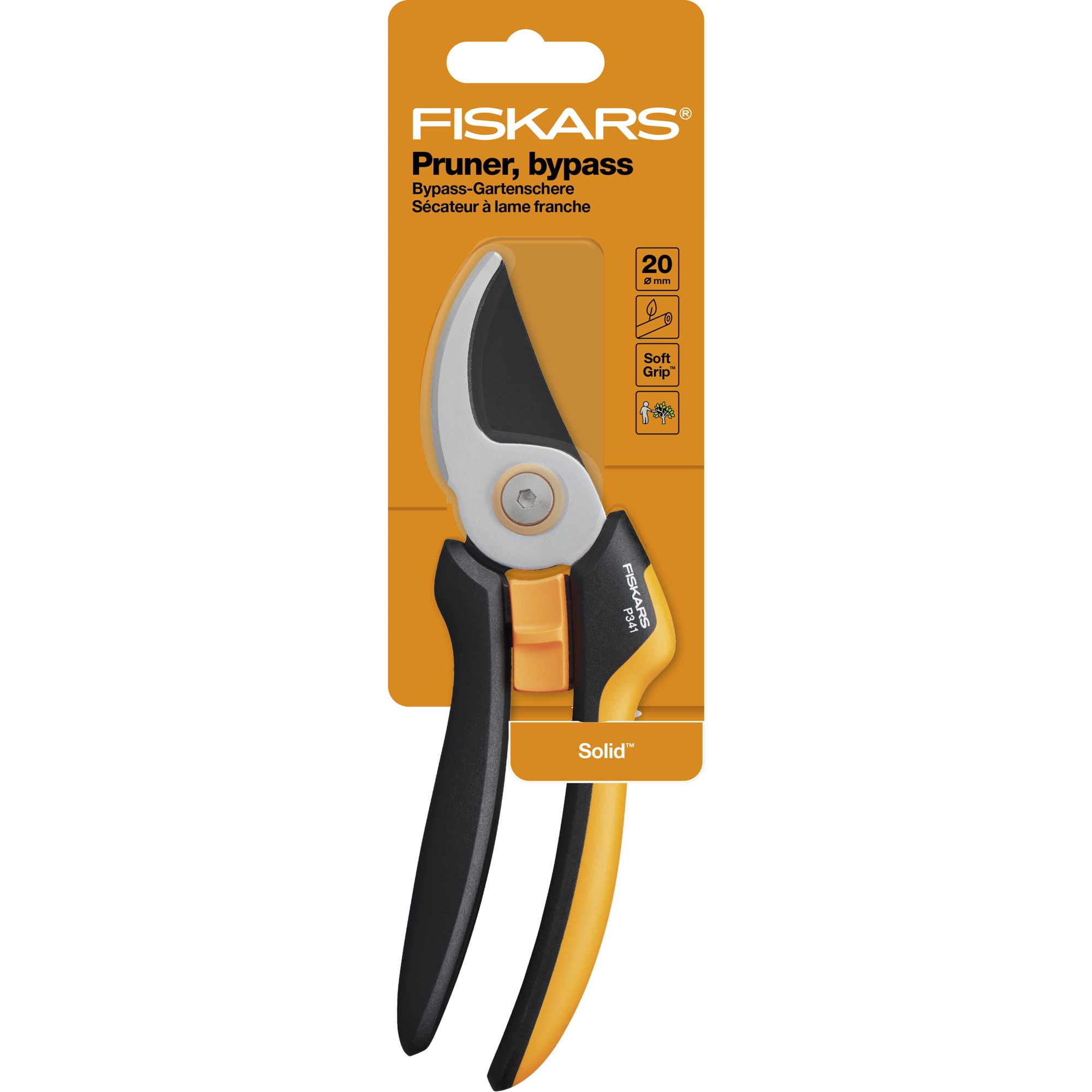 Fiskars 1057164 Solid Sekator nożycowy (P341) 