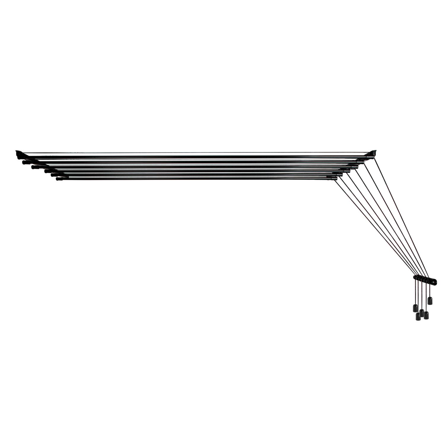 Suszarka sufitowa na pranie Melun 160 cm 6 prętów czarna