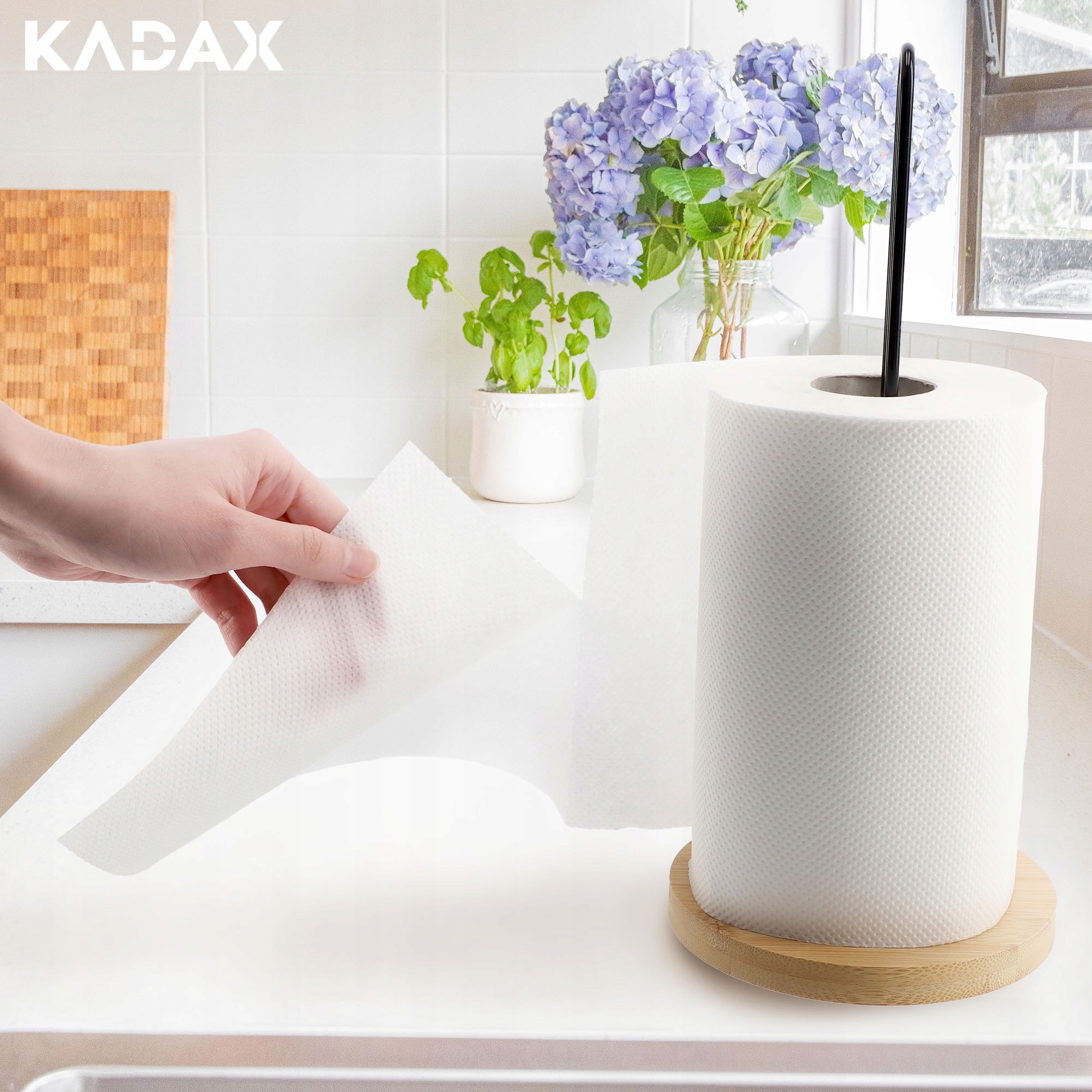 Stojak na ręcznik papierowy Barega 33 x 15 cm, czarny