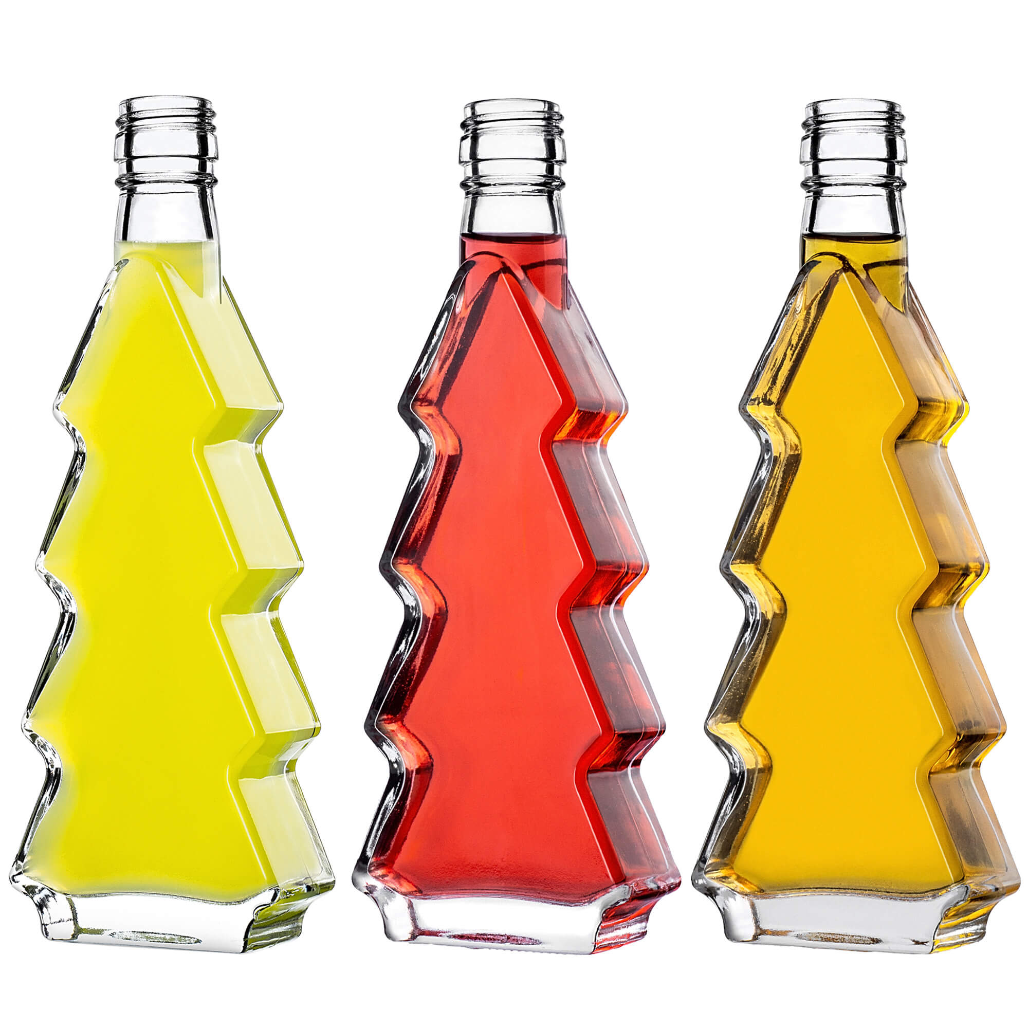 Szklana butelka choinka Enna 200ml z białą zakrętką 1 szt.