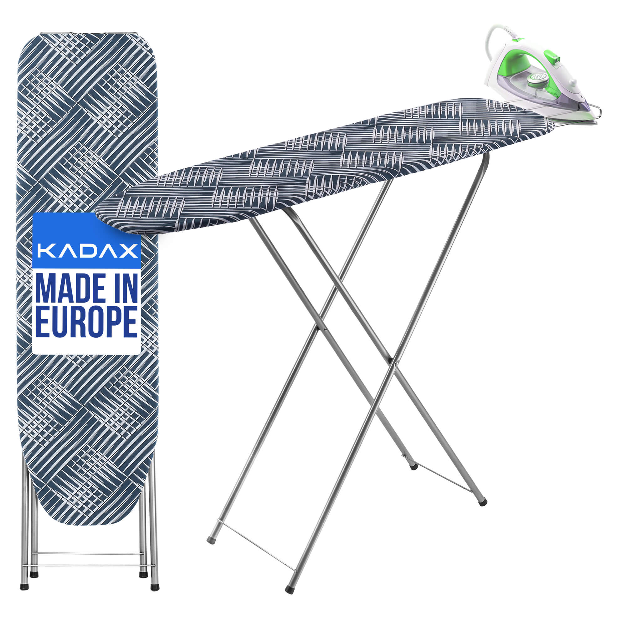 Deska do prasowania Habo 104 x 30 cm, granatowa z uchwytem