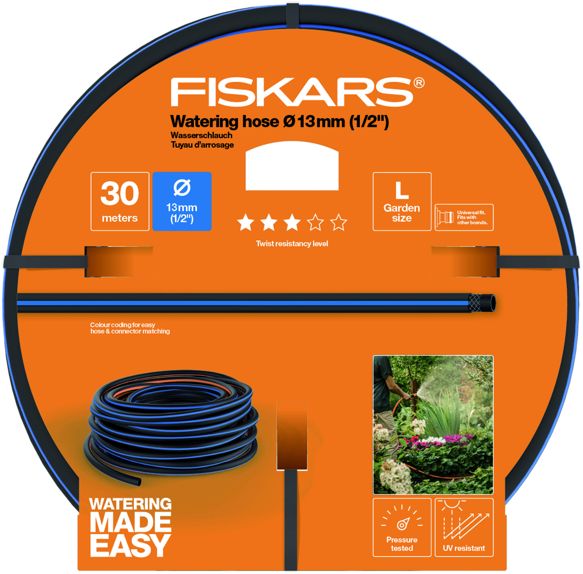 Fiskars 1027103 Wąż ogrodowy 13 mm (1/2”) 30 m – Q3