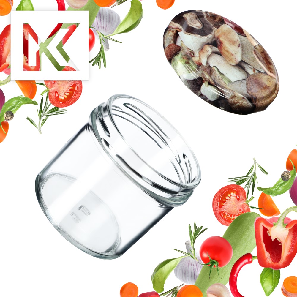 Słoiki Vigo 140ml 10szt 66mm + wieczko "Grzyby"