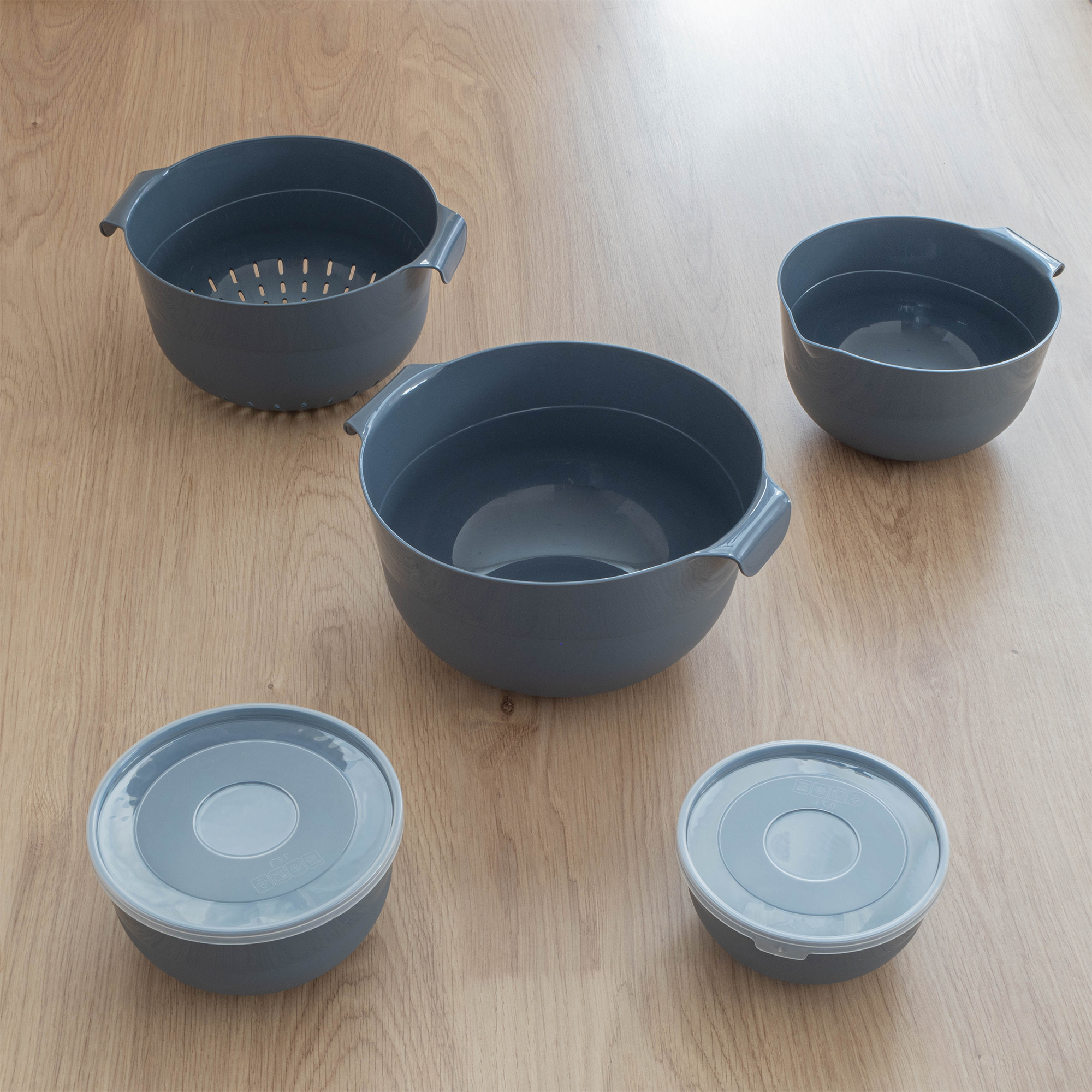 Zestaw misek Dogato 7 elementów ciemny popiel