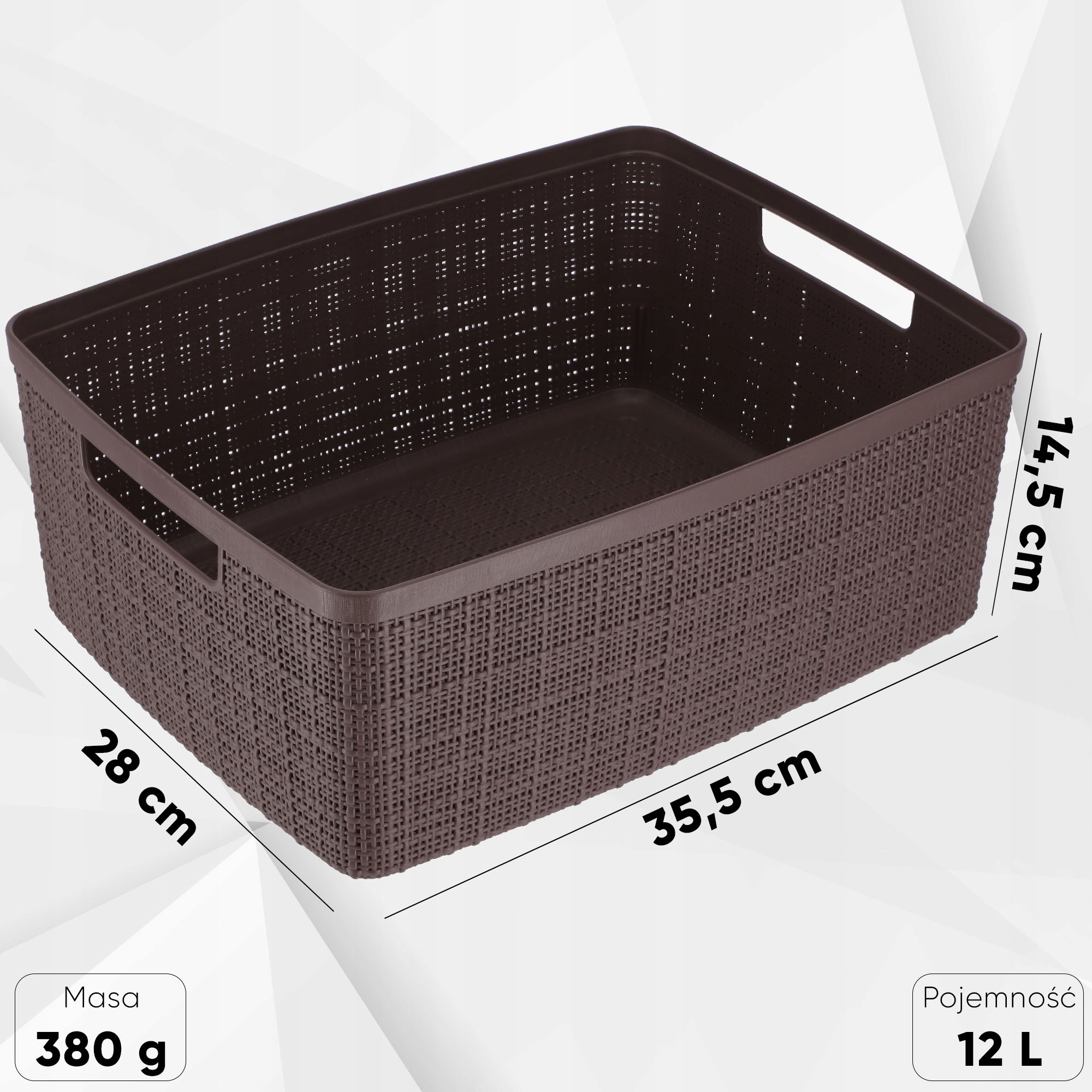Pojemnik do przechowywania 12L Curver Jute, brązowy