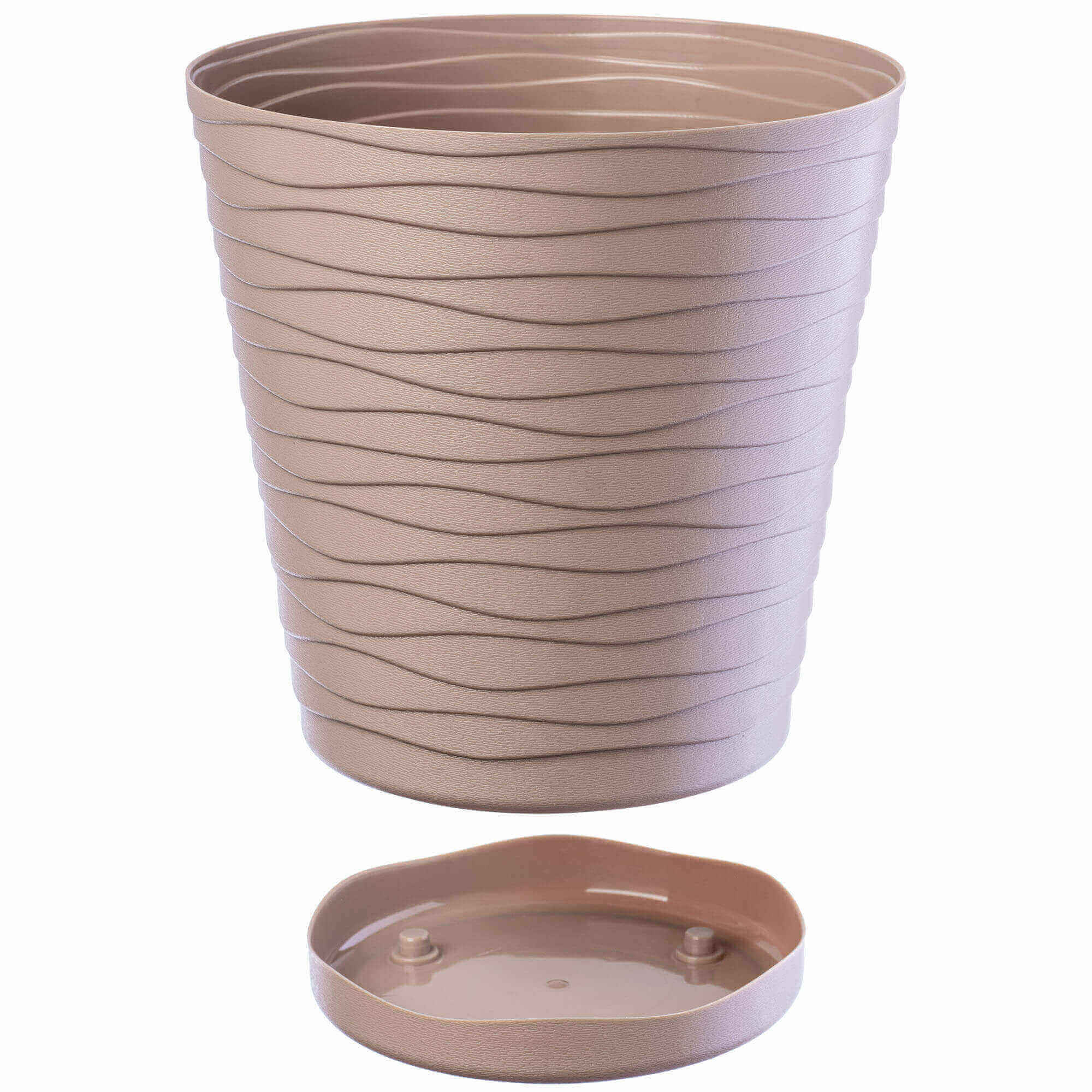 Doniczka z podstawką Greve 21 cm, beżowa
