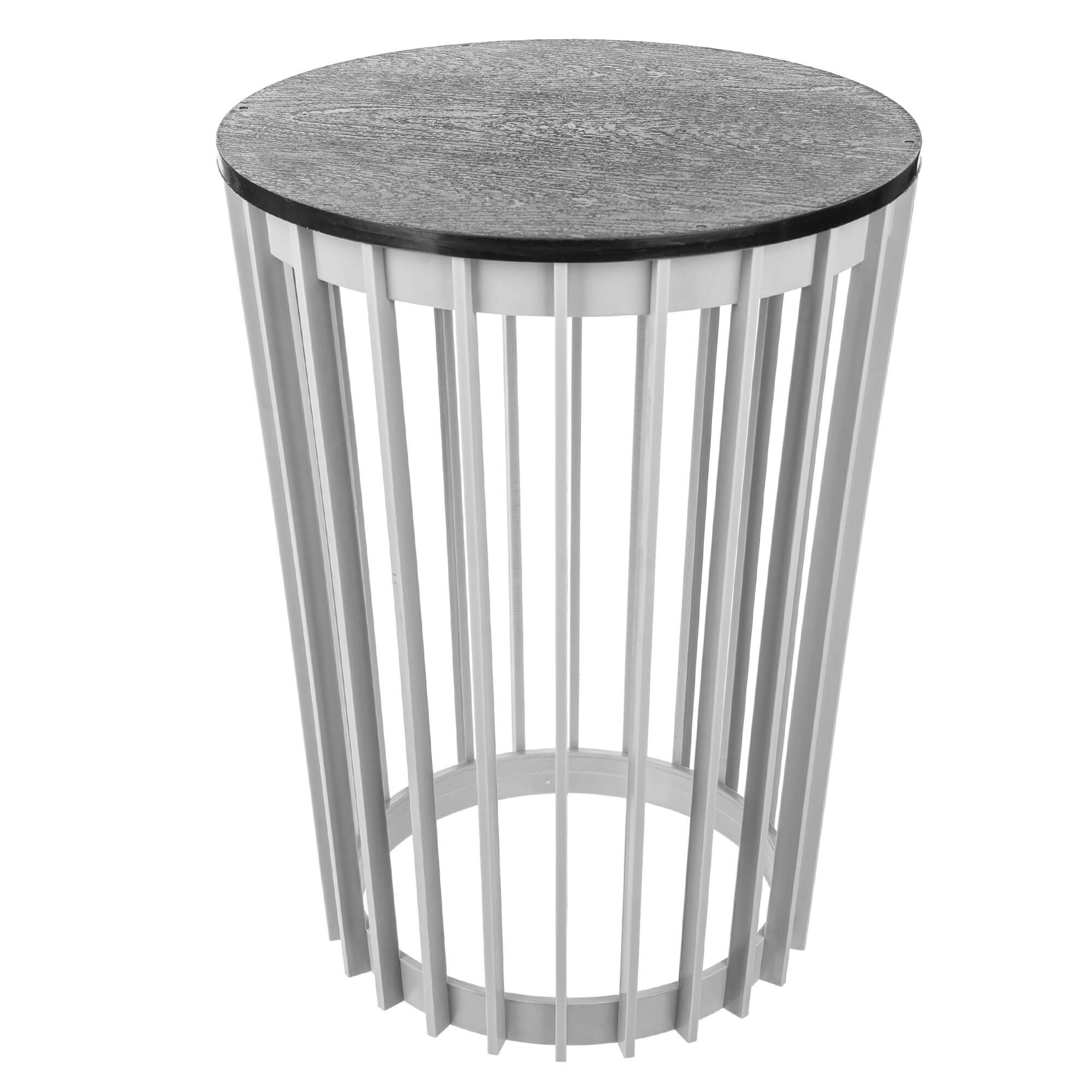 Kwietnik dwustronny Aytre 54 cm platynowy + blat czarny