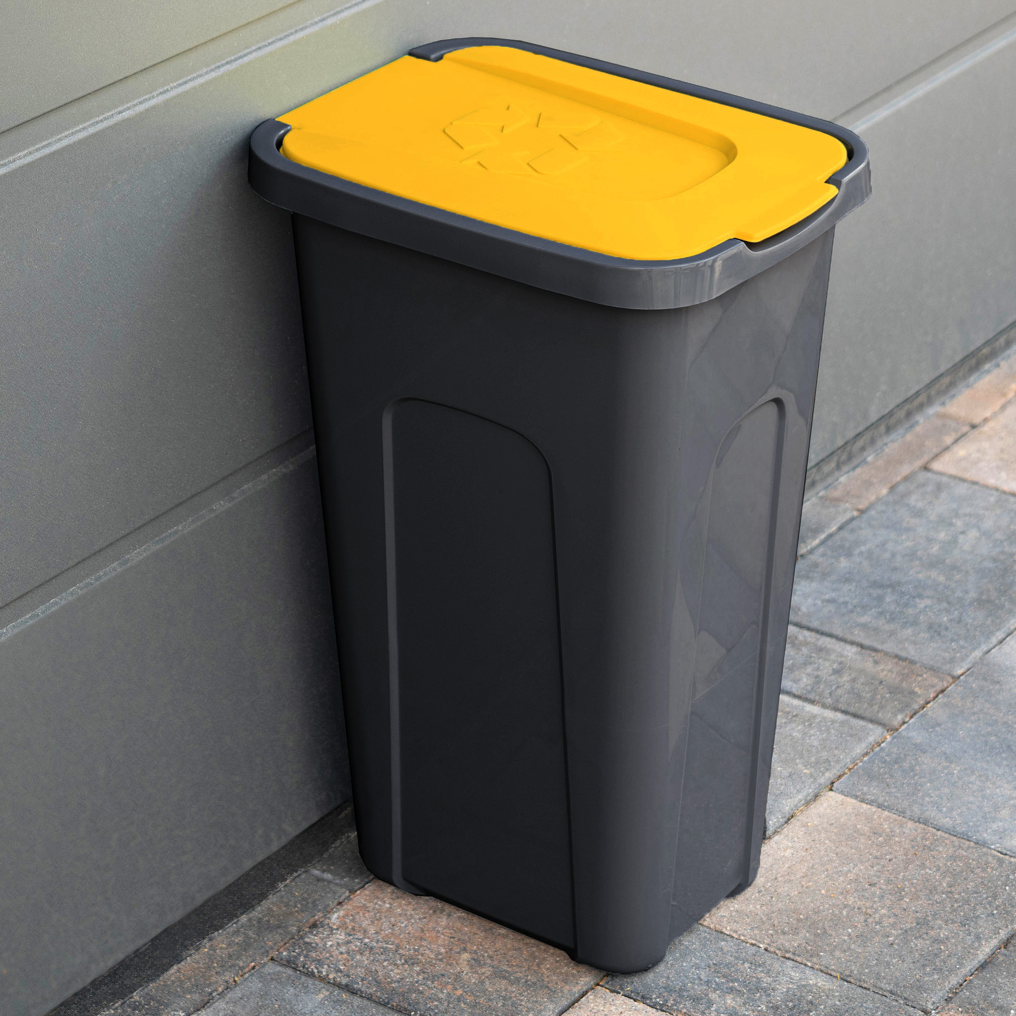 Kosz na śmieci Entrago 30L czarno-żółty