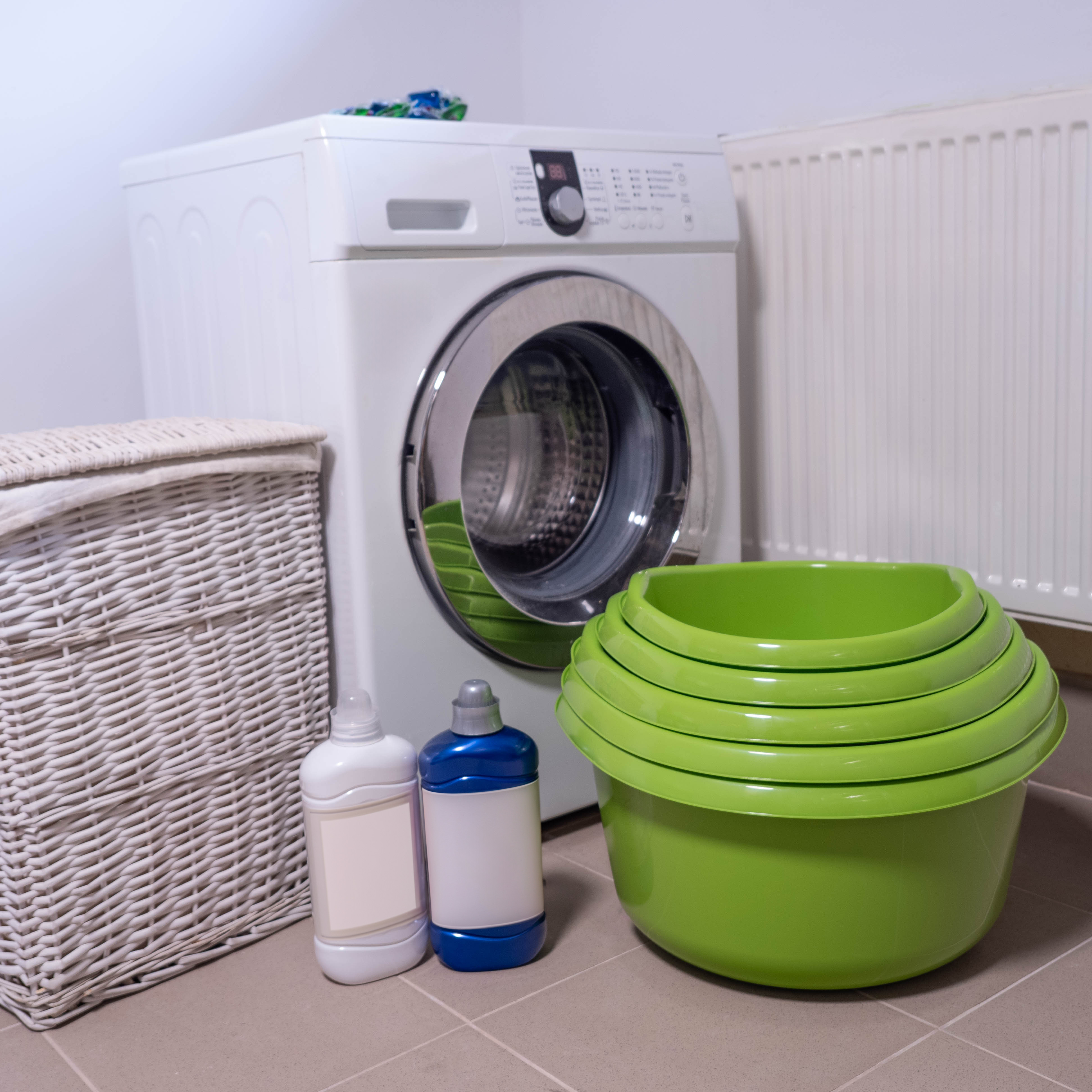 Miednica plastikowa z uchwytami Treix 15L zielona