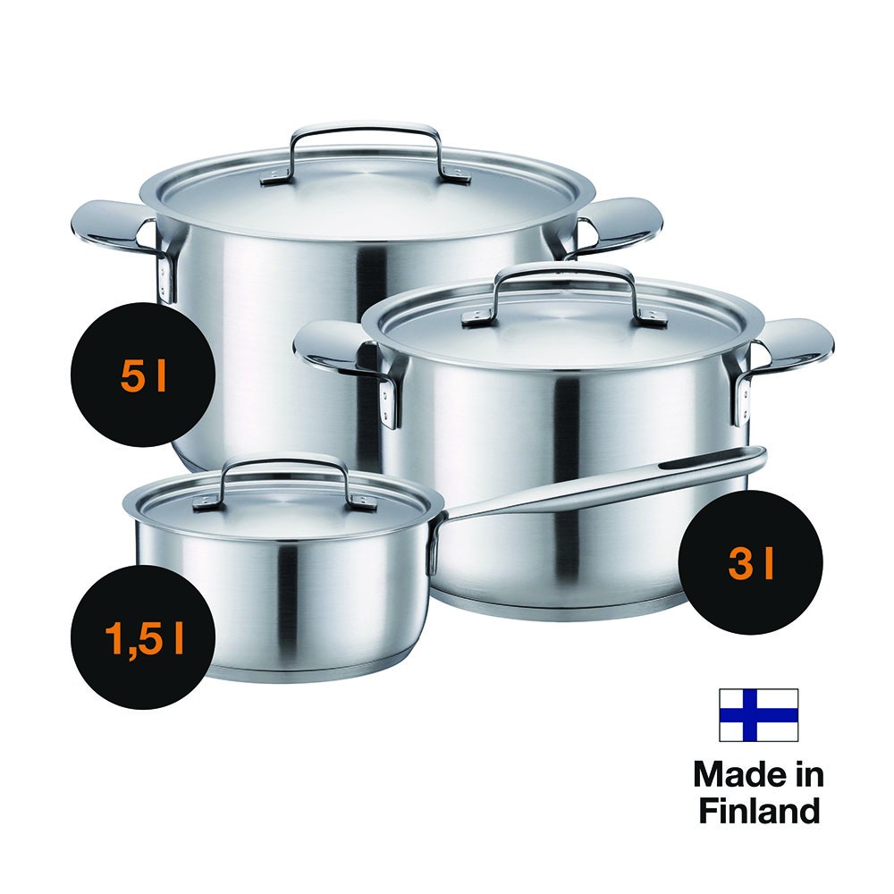 Fiskars 1064752 All Steel Garnek 5 l z pokrywką