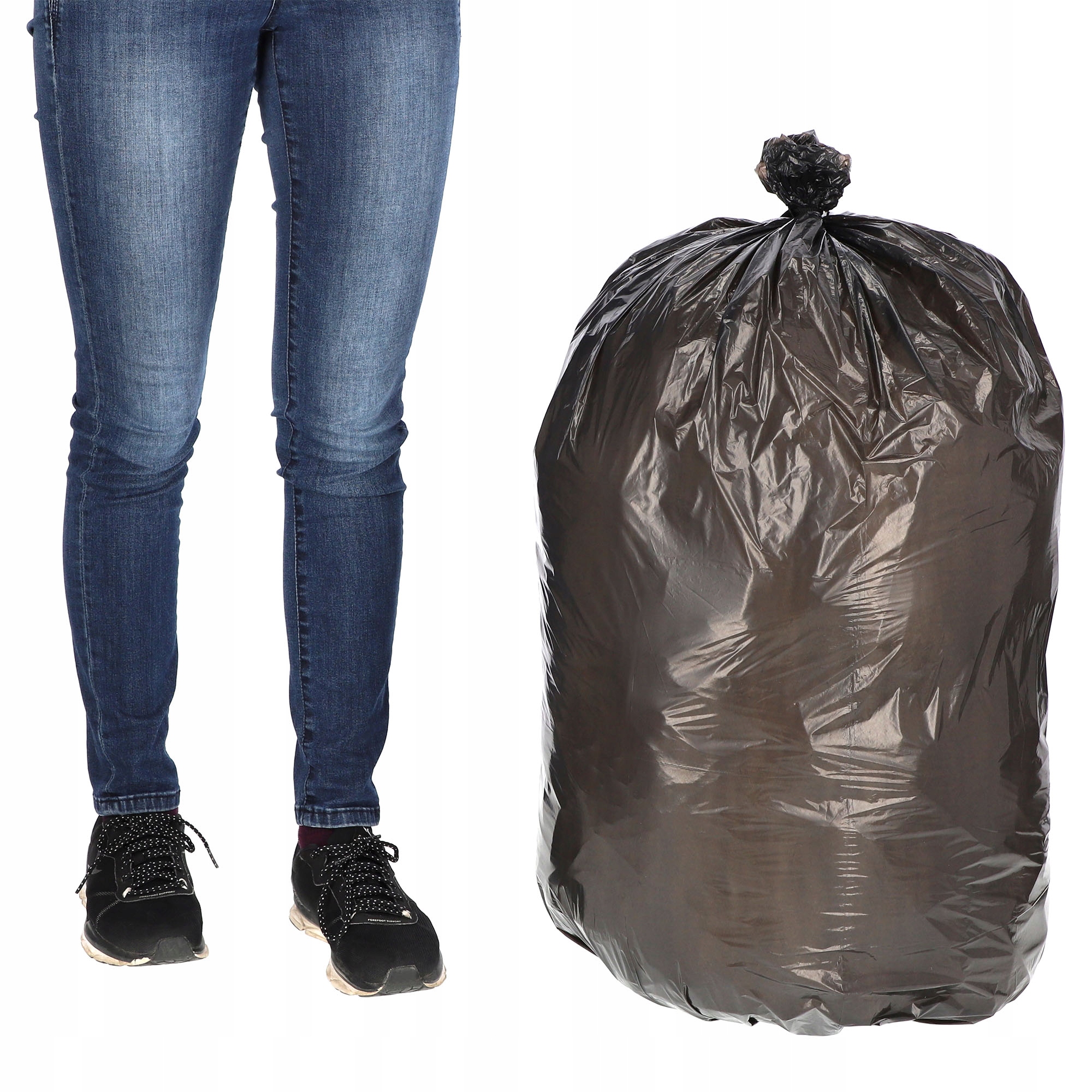 Worki na śmieci Ravi HDPE czarne 120L, 20 szt.