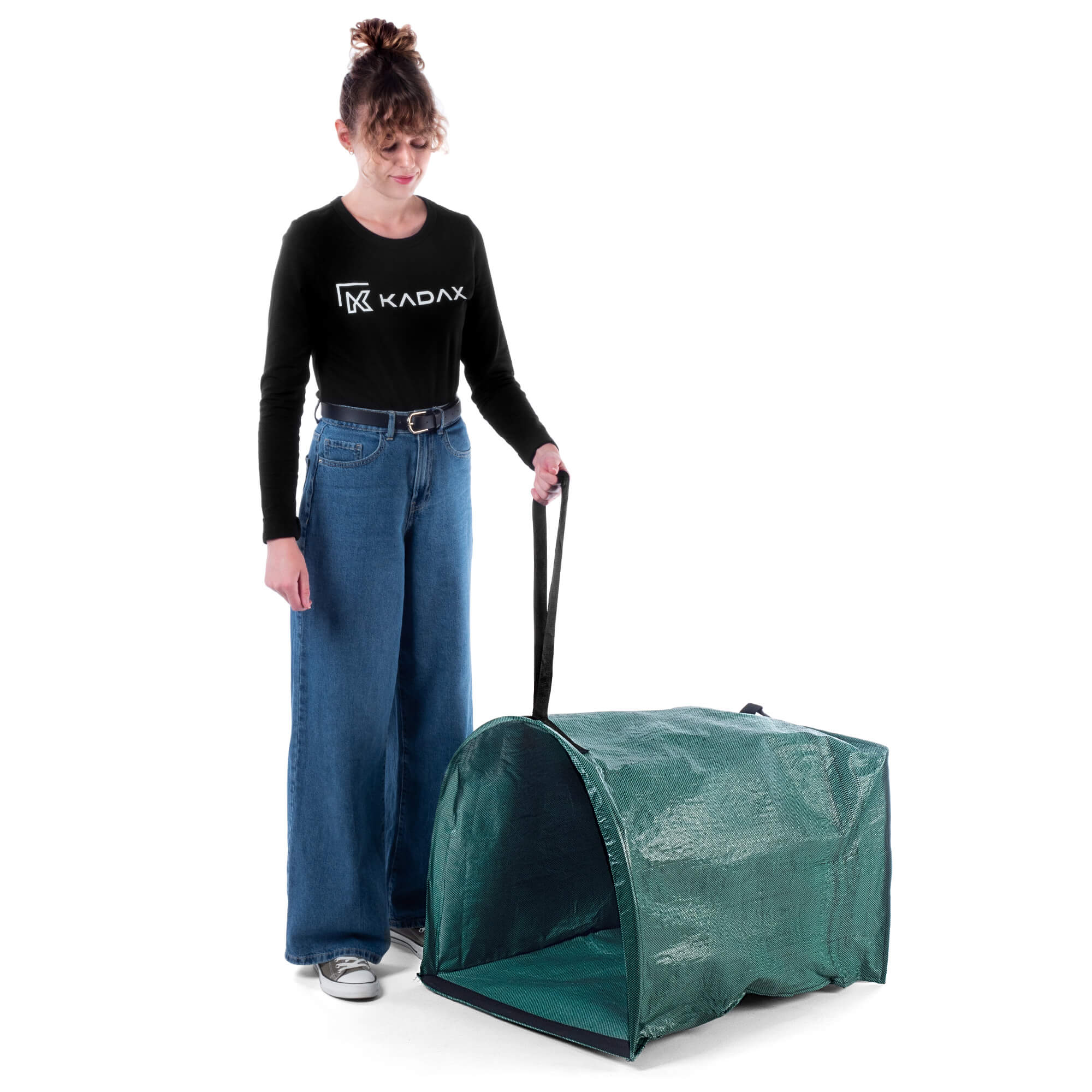 Składany kosz ogrodowy Montbard 200L zielony