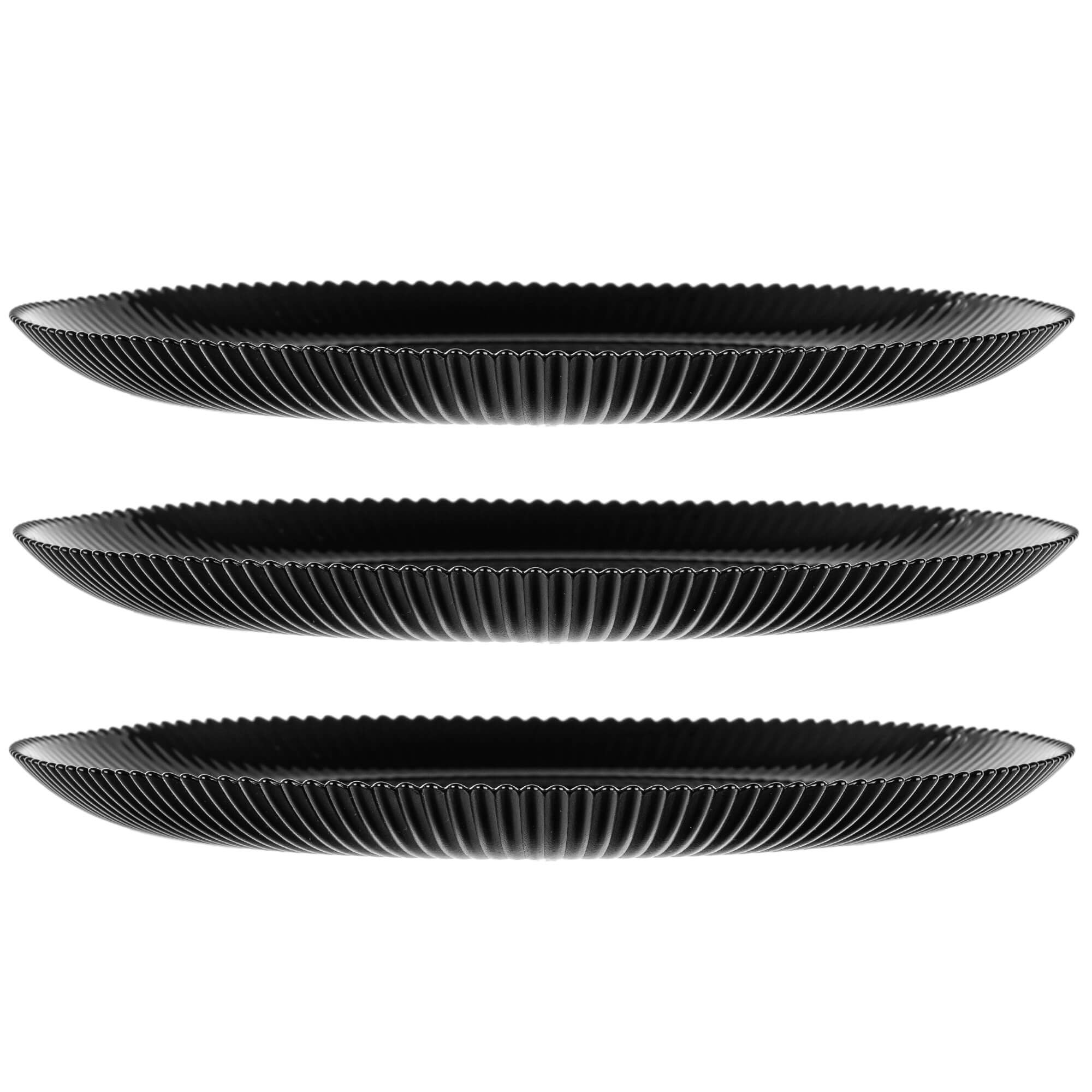 Talerz płytki Regno 26.5 cm czarny 3 szt.