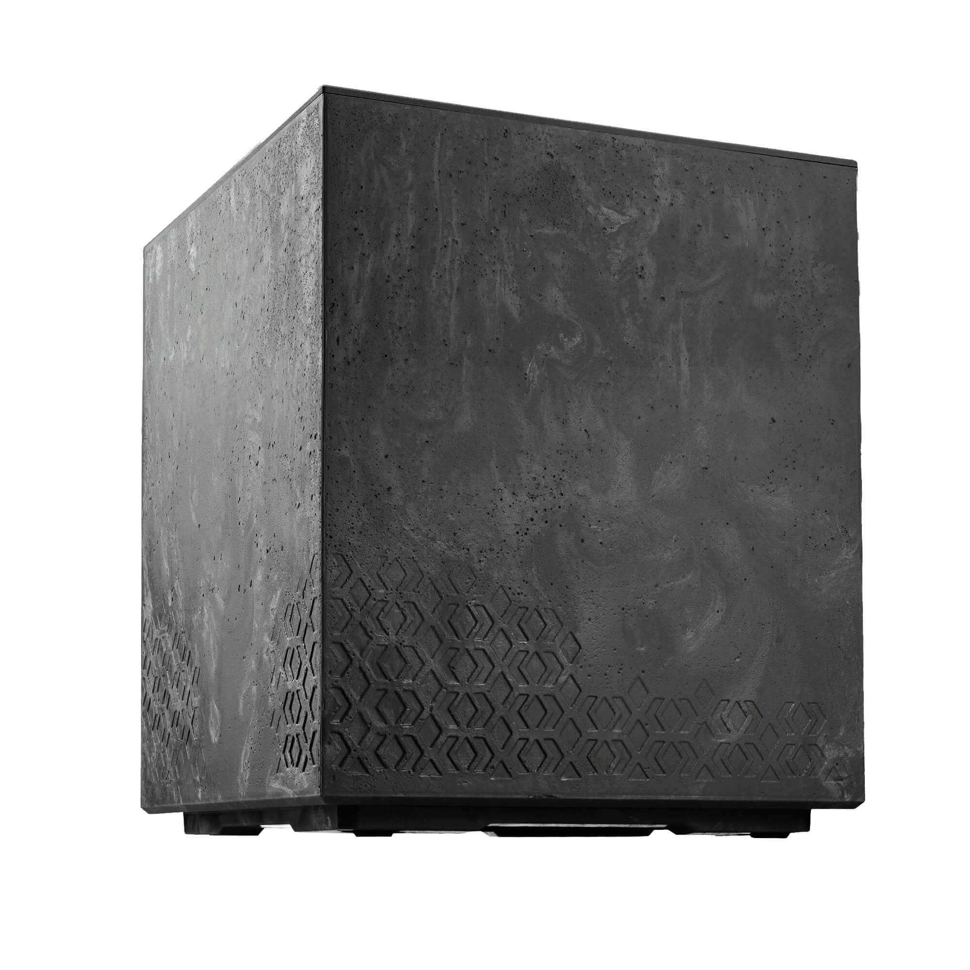 Donica na kółkach Sore 40cm czarny beton